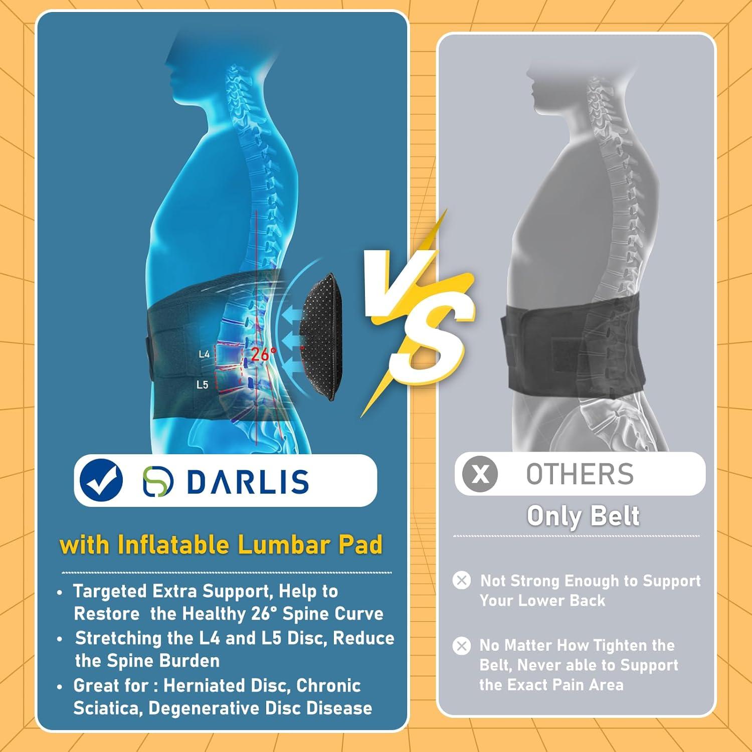 Cinturón de Soporte Lumbar DARLIS con Almohadilla Inflable M