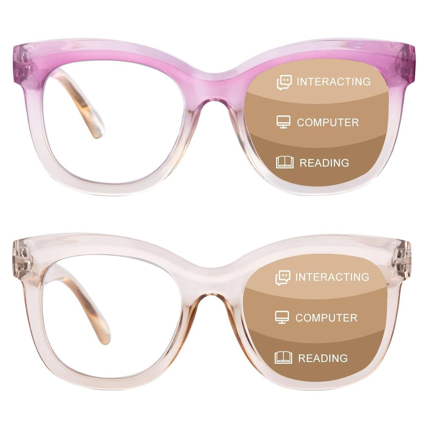 Paquete de 2 Gafas Progresivas Multifocales OuShiun 2.5x