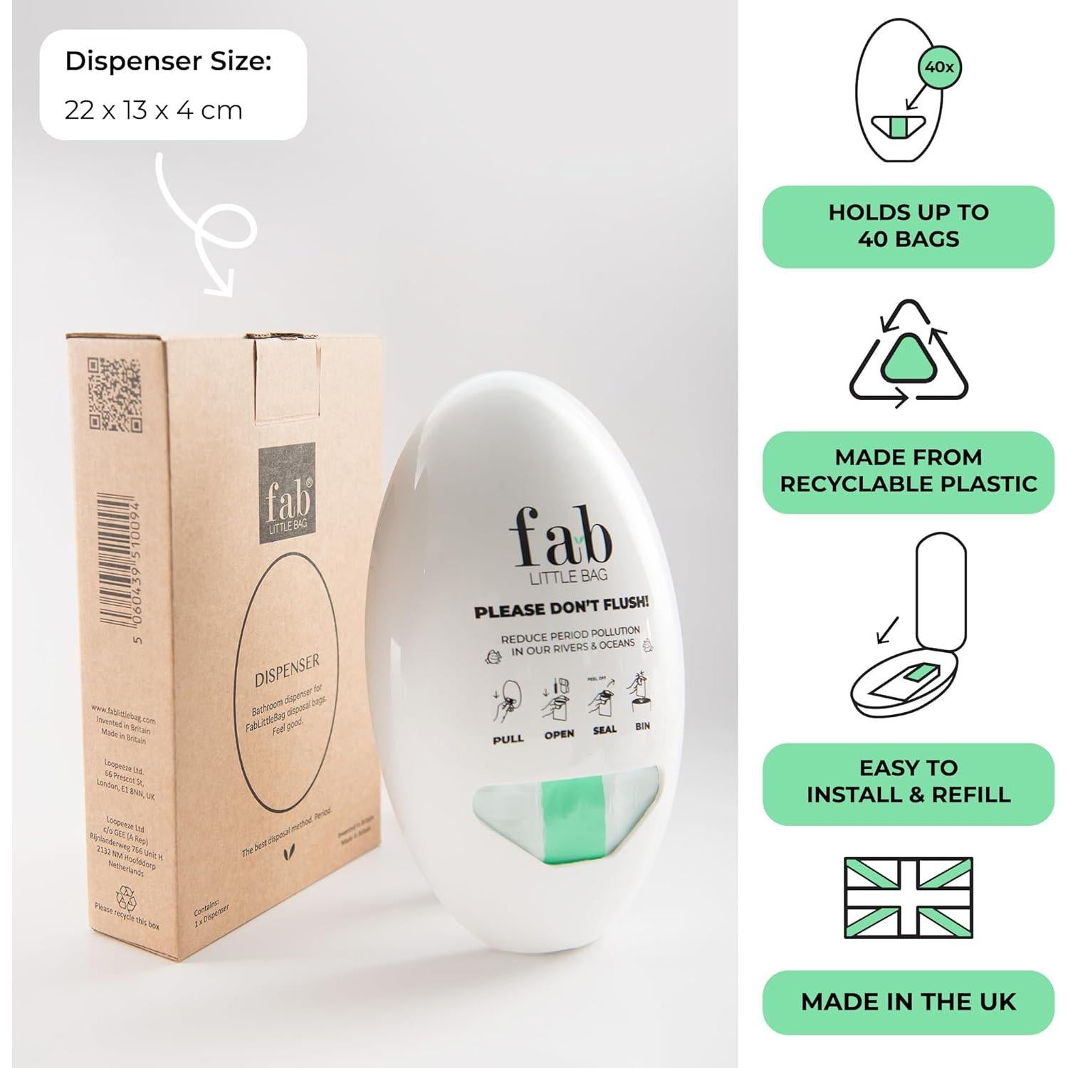 Dispensador de Higiene Femenina Fab Little Bag - 1 Unidad