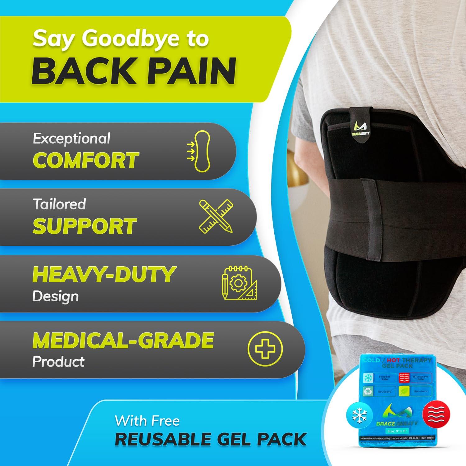 Faja Lumbar BraceAbility LSO Mediana para Alivio de Dolor Espinal