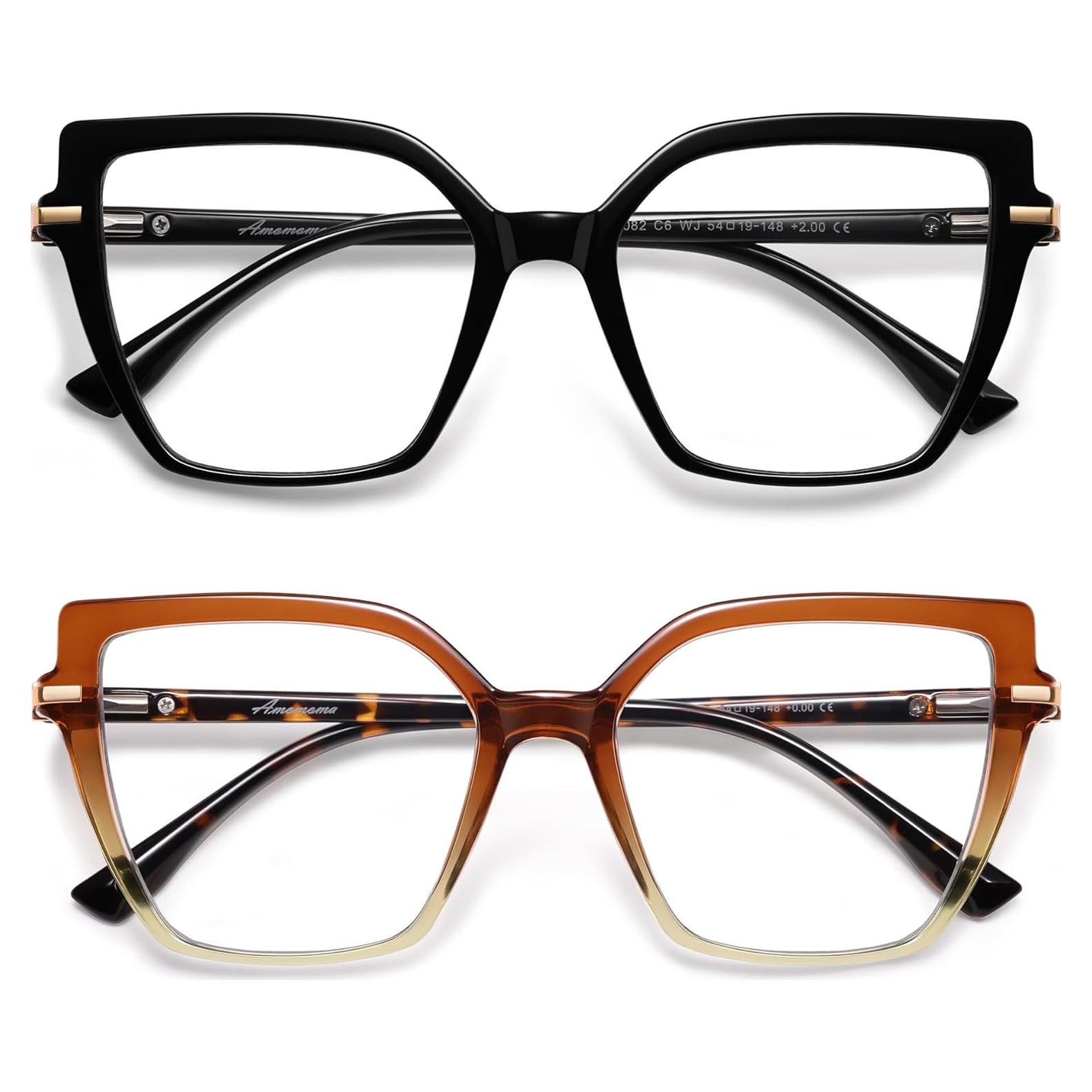 Gafas de lectura AMOMOMA 2x bloqueadoras luz azul para mujer