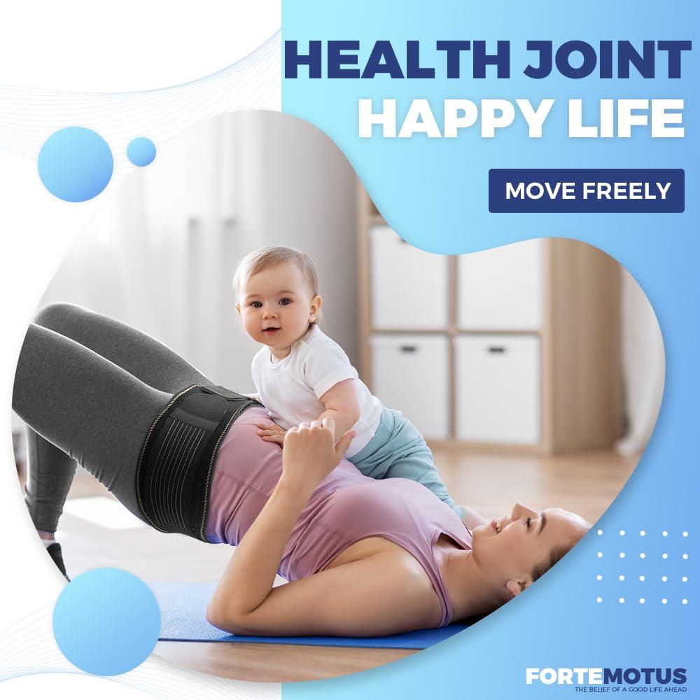 Cinturón Sacroiliaco FORTEMOTUS Ajustable para Dolor de Espalda