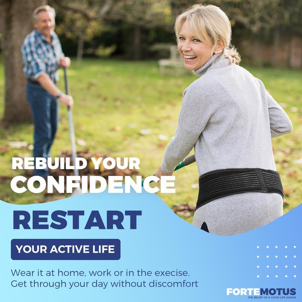 Cinturón Sacroiliaco FORTEMOTUS Ajustable para Dolor de Espalda