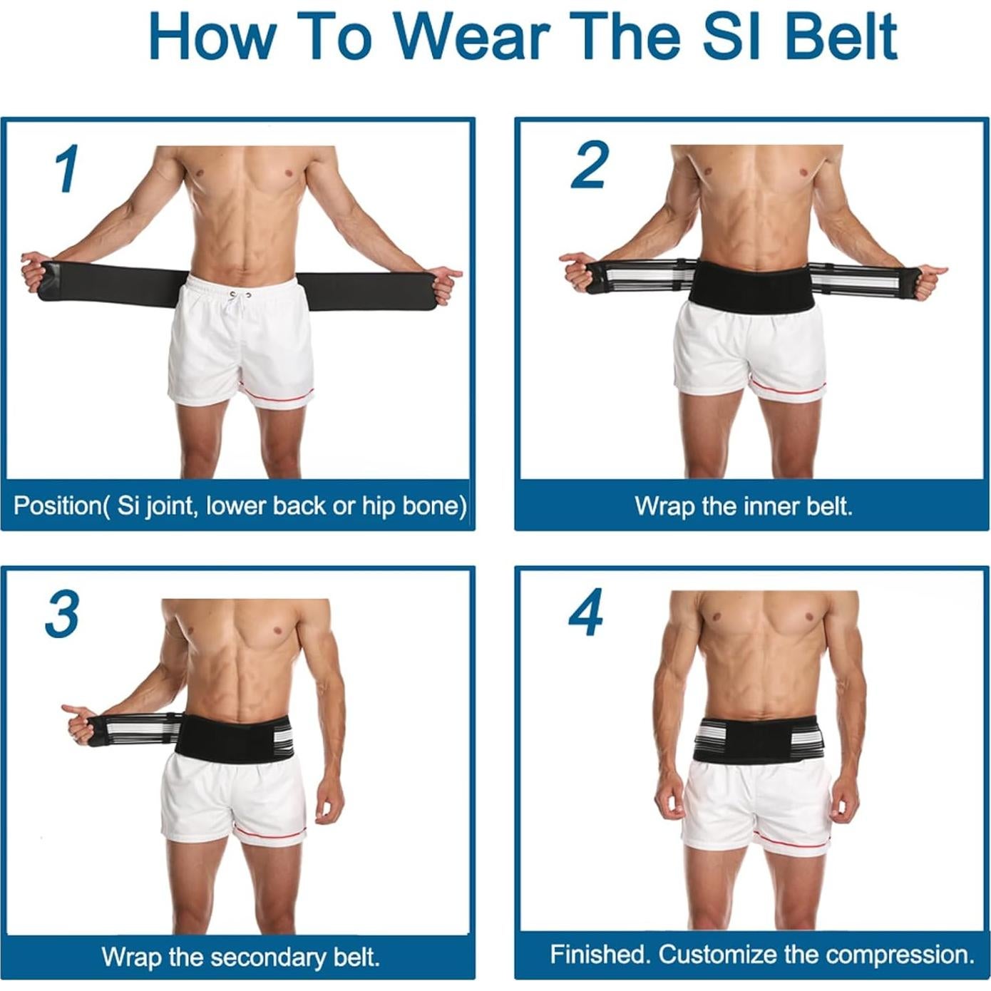 Cinturón Sacroilíaco Paskyee Regular 76-120cm Alivio Ciático