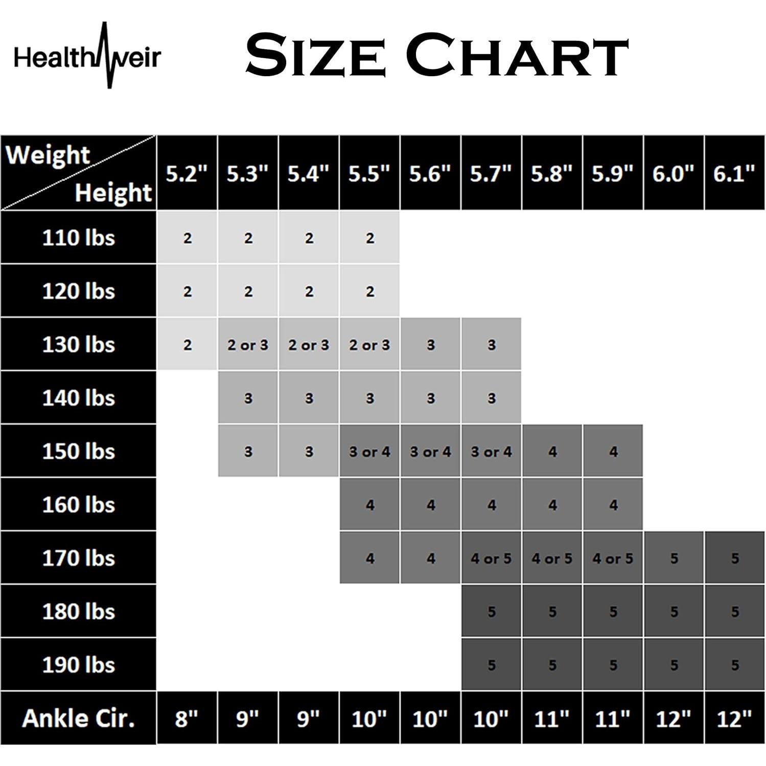 Medias de Compresión Transparentes Healthweir Talla Pequeña 15-20 mmHg