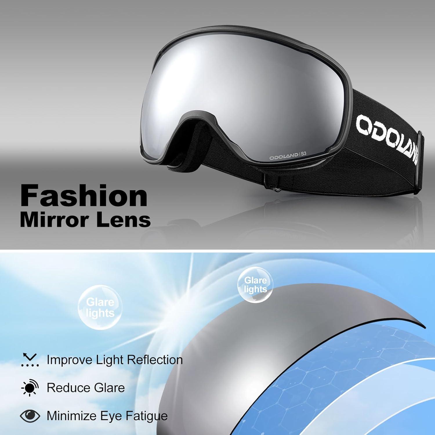Gafas de Esquí Odoland S2 Doble Lente UV400 Anti-Niebla