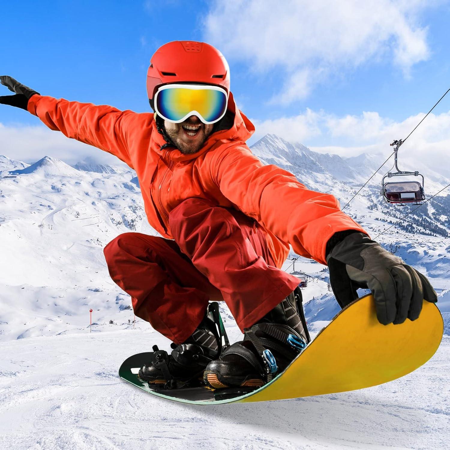 Macarrie Gafas de Esquí OTG Antivaho UV 3 Pares Unisex