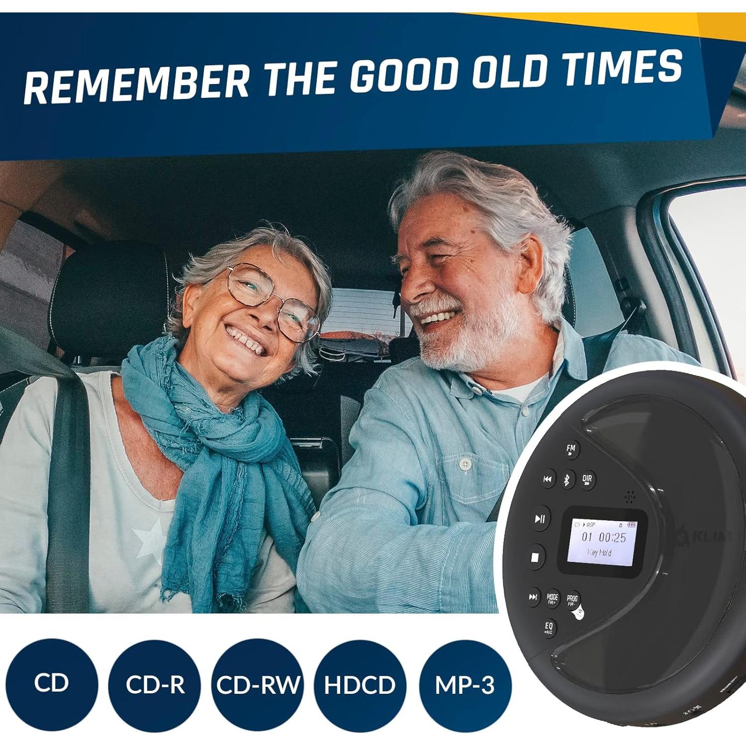 Reproductor de CD portátil KLIM Discover - Bluetooth, FM, SD