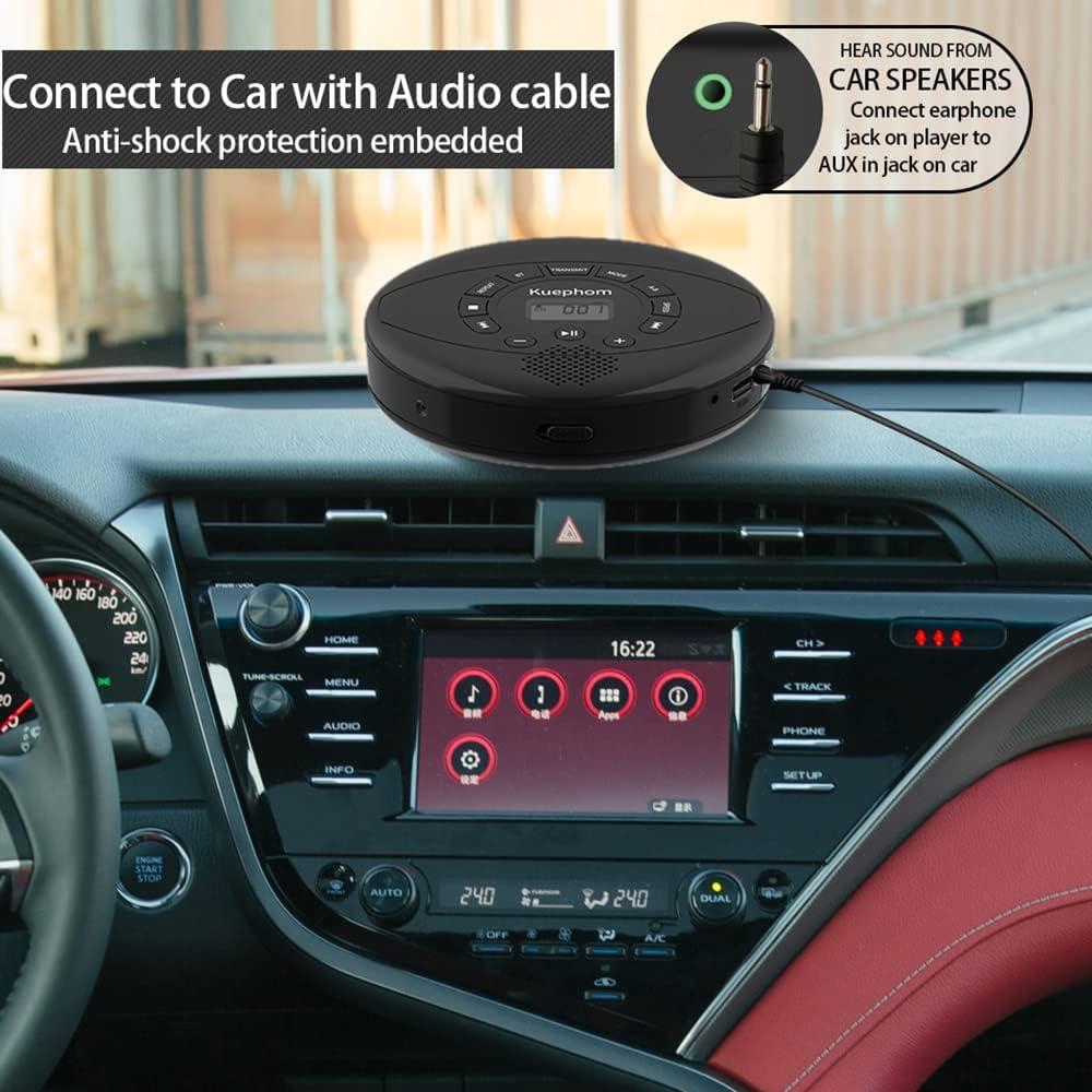 Reproductor de CD Portátil Kuephom PM11 Negro con Altavoz