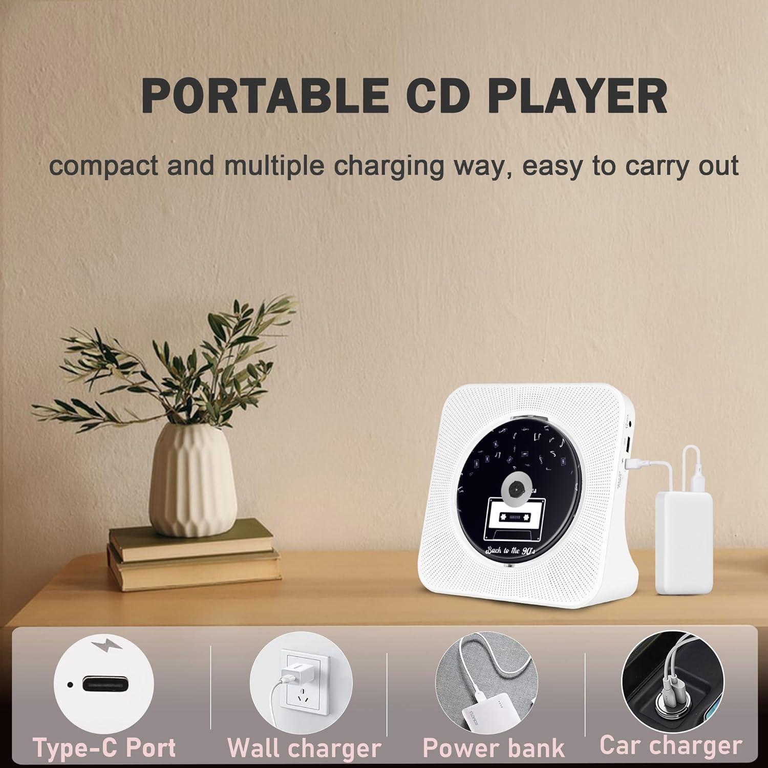 Reproductor de CD portátil TODANGAI KC-806 Bluetooth FM USB