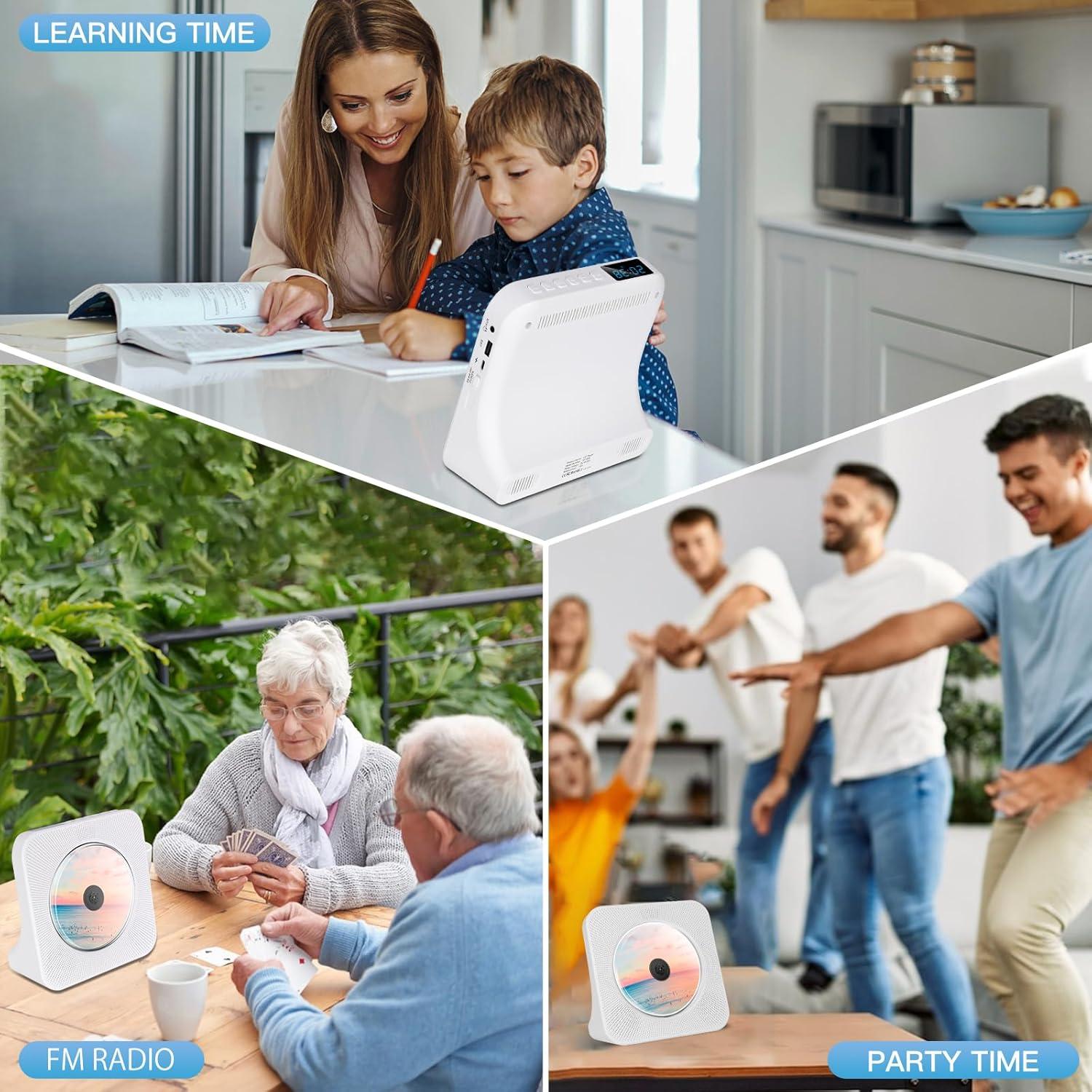 Reproductor de CD portátil TODANGAI KC-806 Bluetooth FM USB