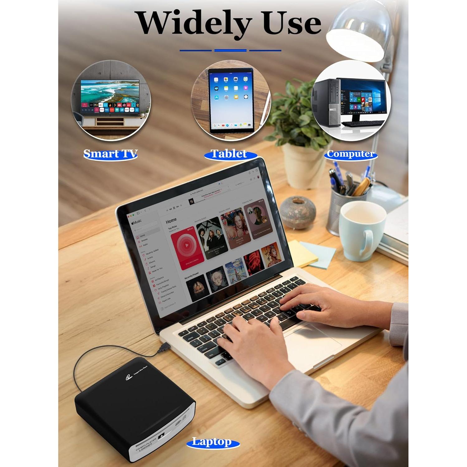 Reproductor de CD Externo Lehwey SX-2800A con Control Remoto