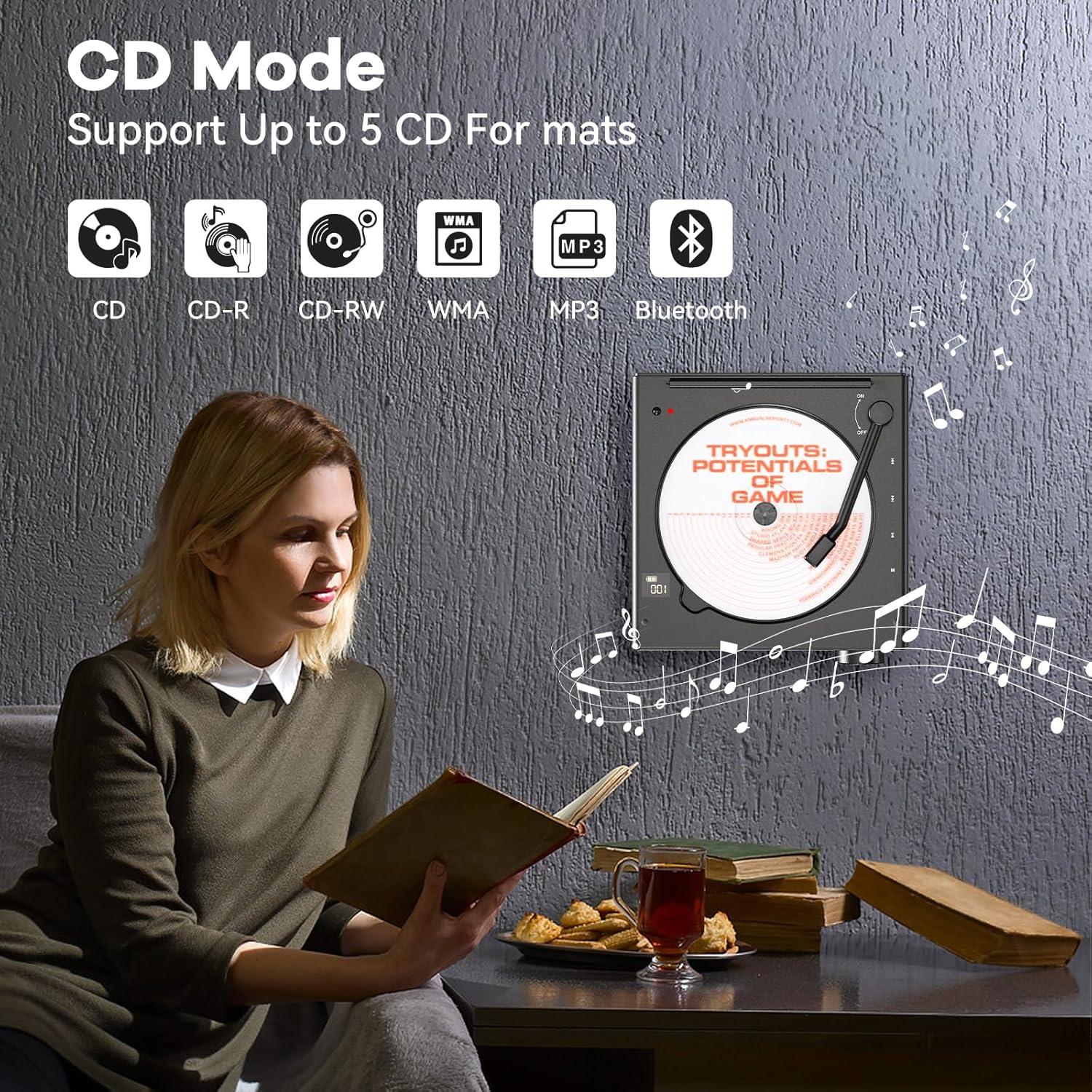 Reproductor de CD Portátil Bluetooth HiFi 4000mAh LCX-CD50