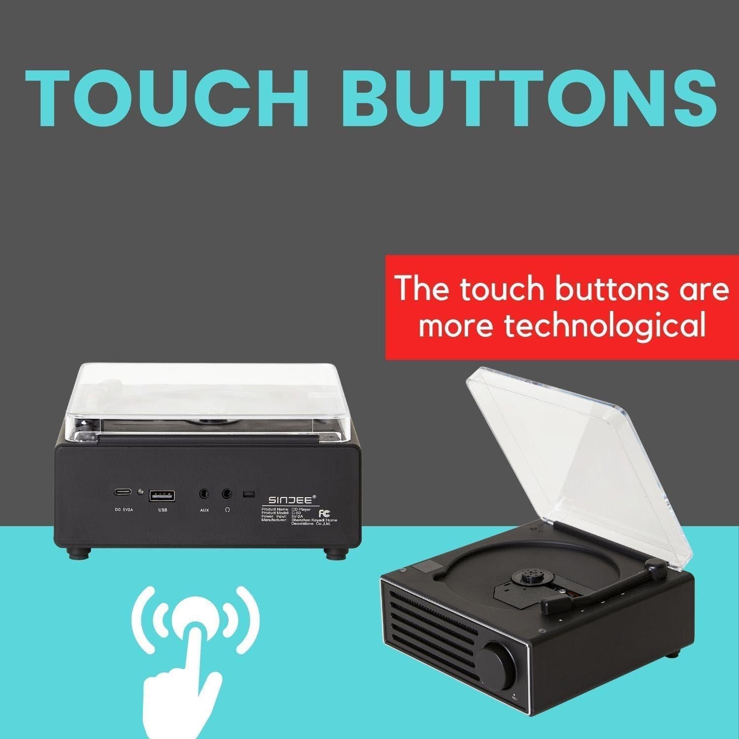 Reproductor de CD Portátil Bluetooth HiFi 4000mAh LCX-CD50