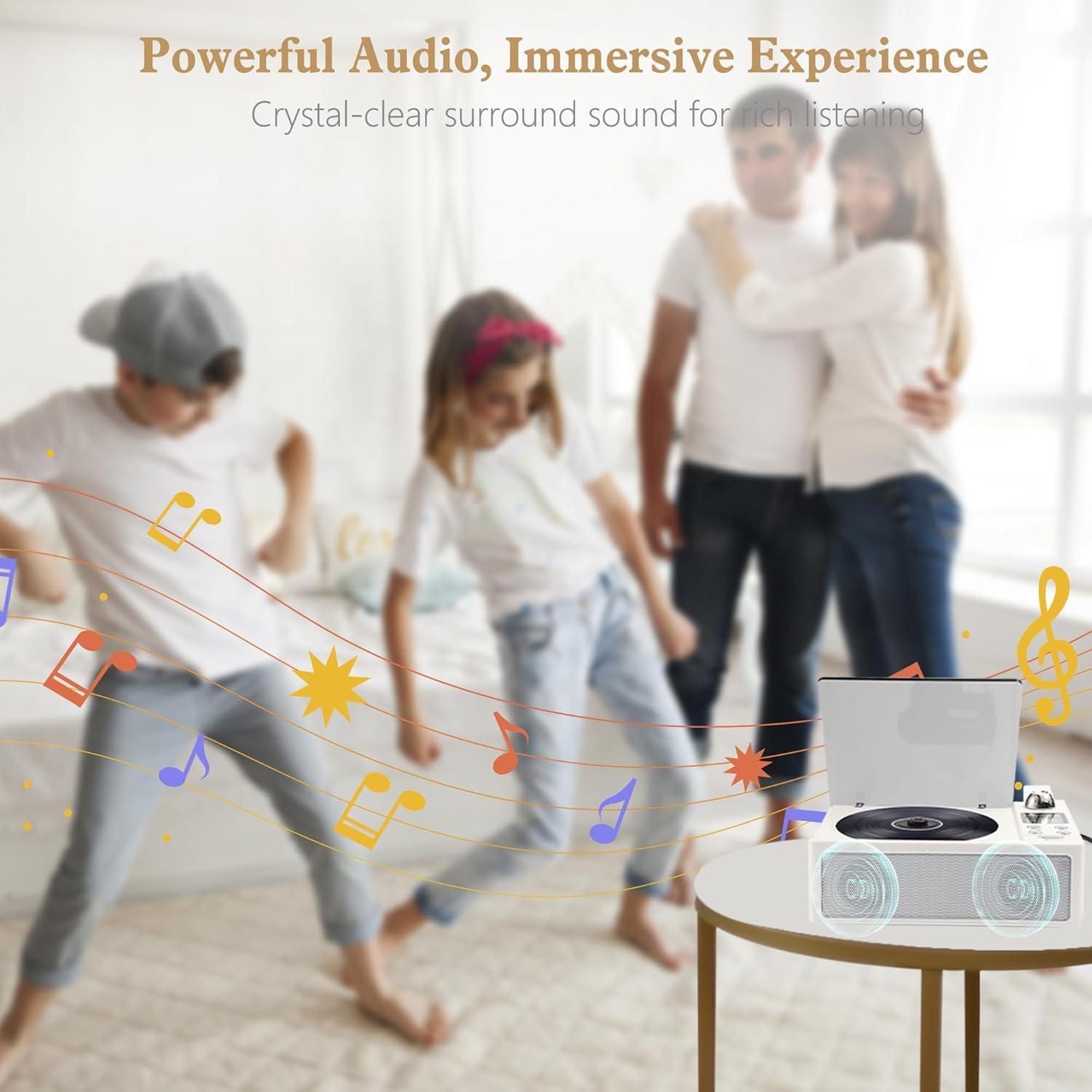 Reproductor de CD Portátil M-Amazup L-CD211 Blanco 7-en-1