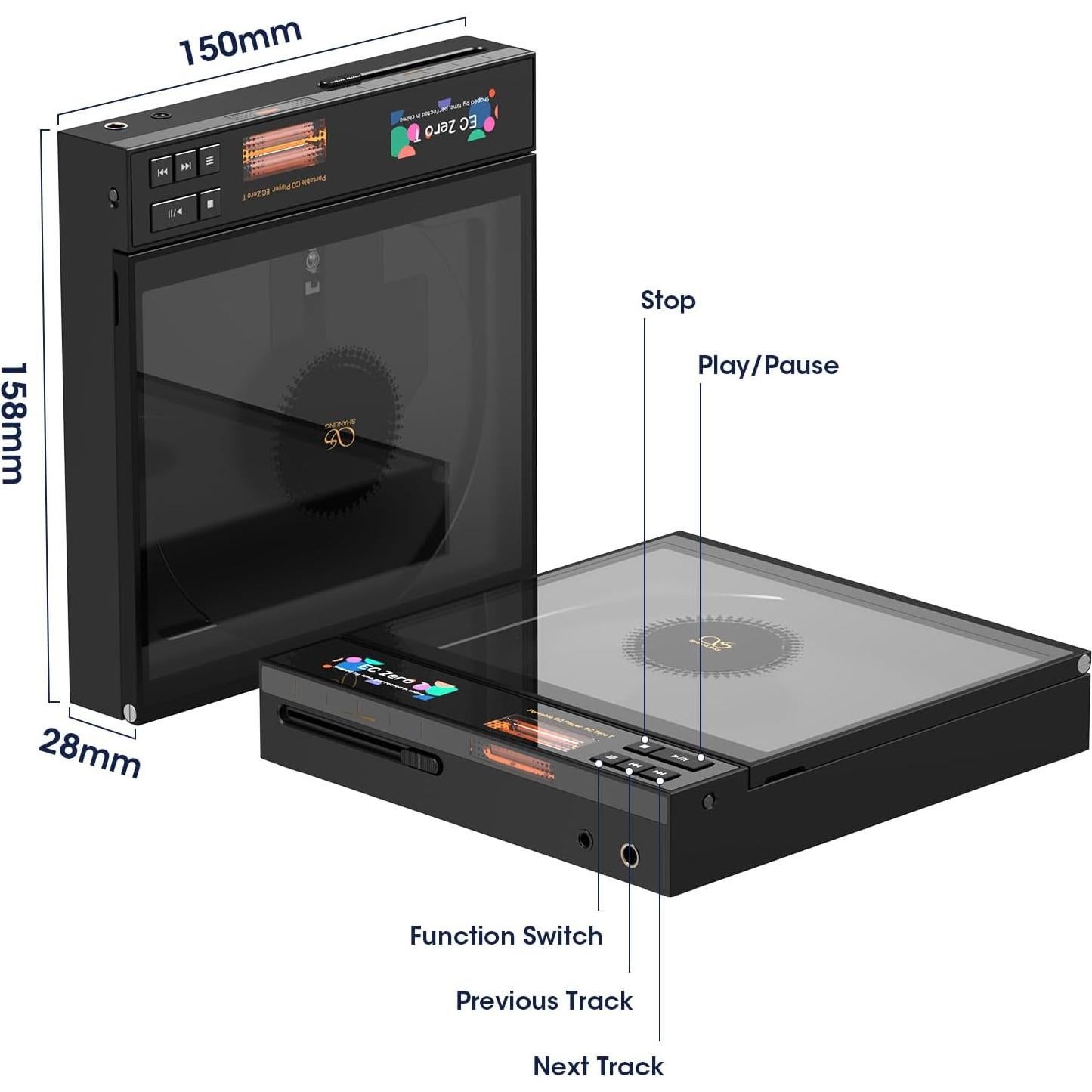Reproductor de CD Portátil SHANLING EC Zero T HiFi DAC R2R