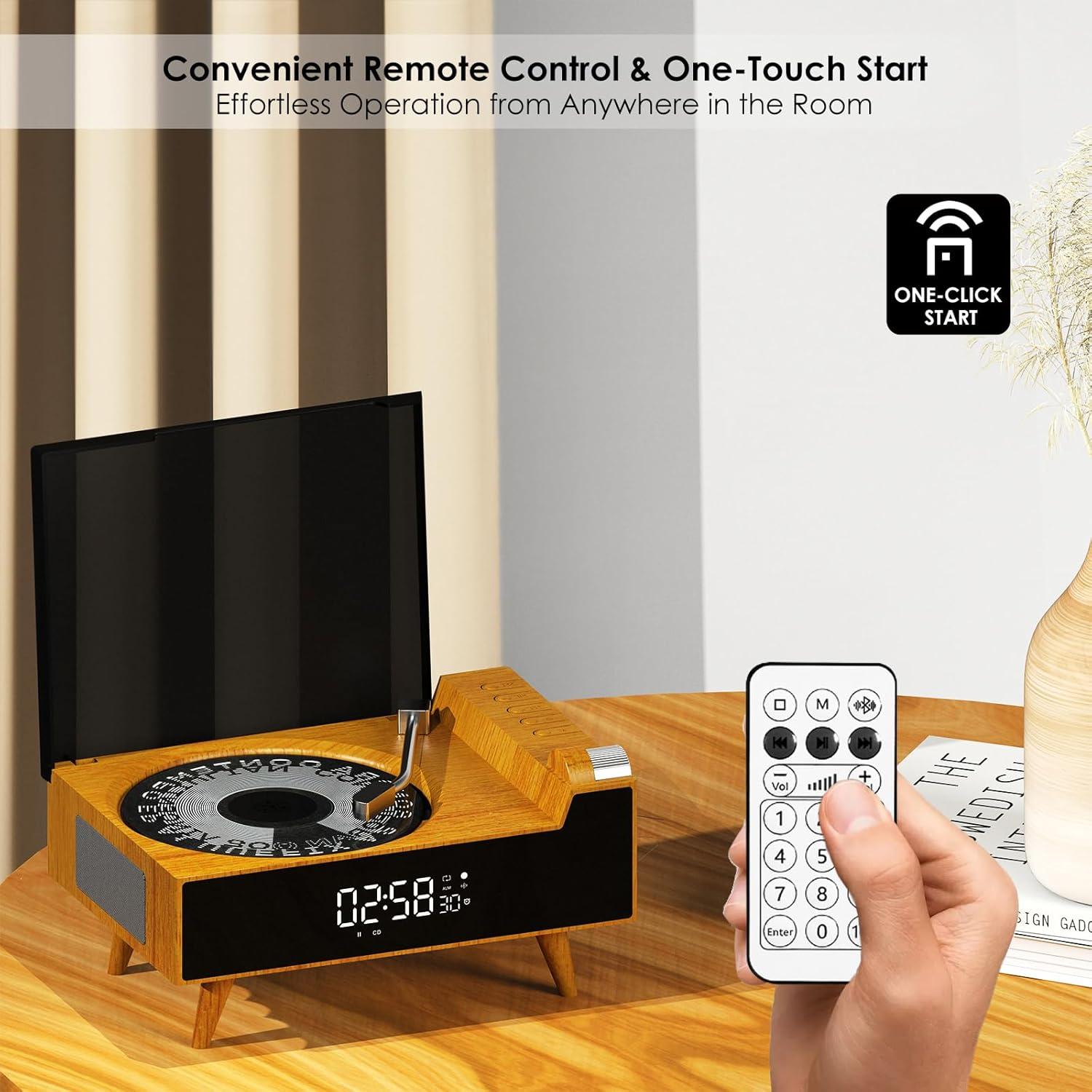 Reproductor de CD portátil PR-Reproductor de CD02 Bluetooth Negro