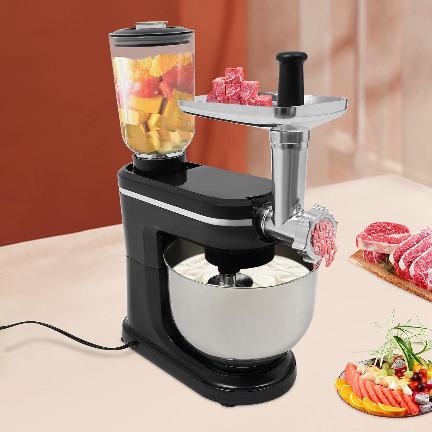 Batidora de pie 700W sjcdicnj, 6.34L, 6 velocidades, negra