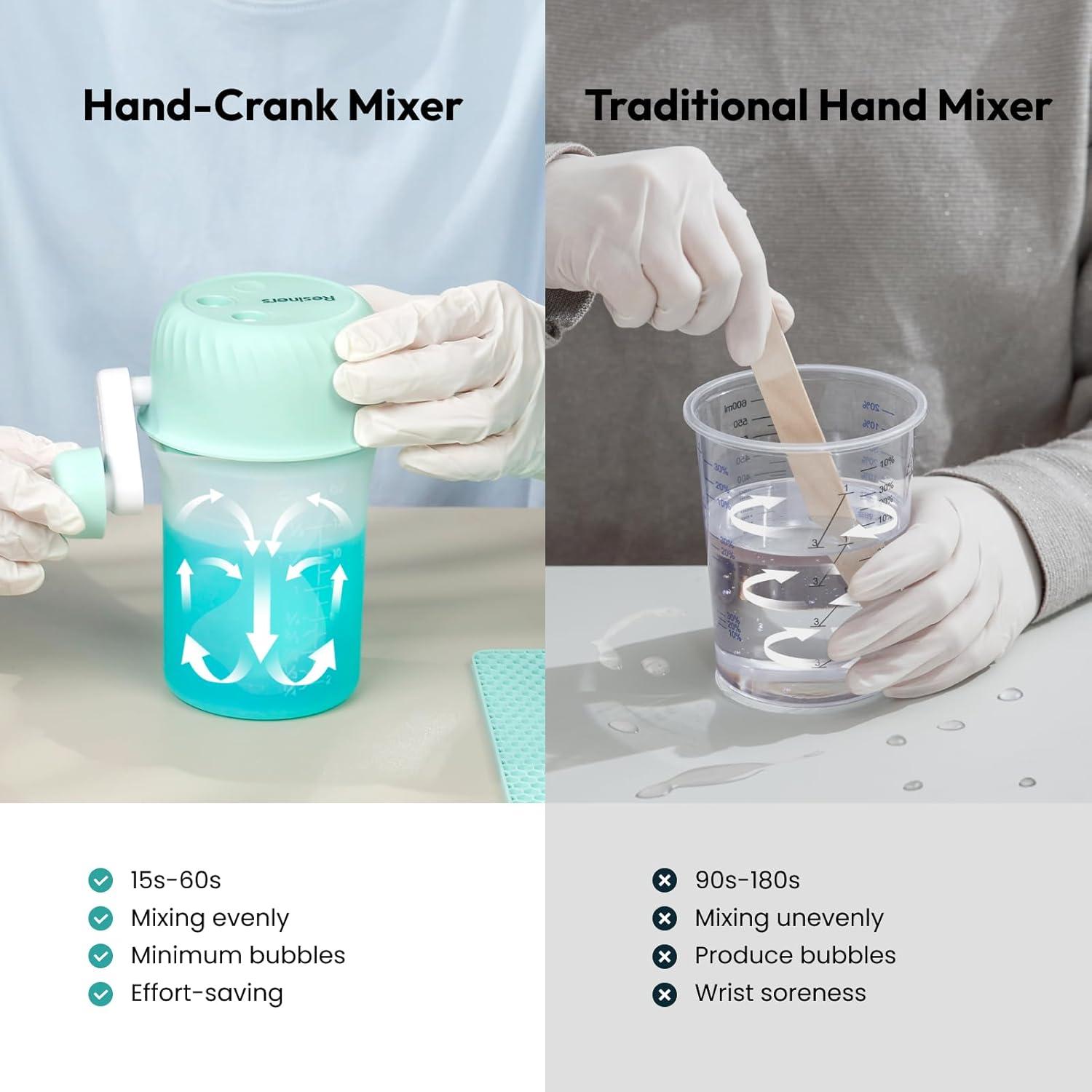 Mezclador de Resina Manual Resiners R-195E Verde Menta 3 Velocidades