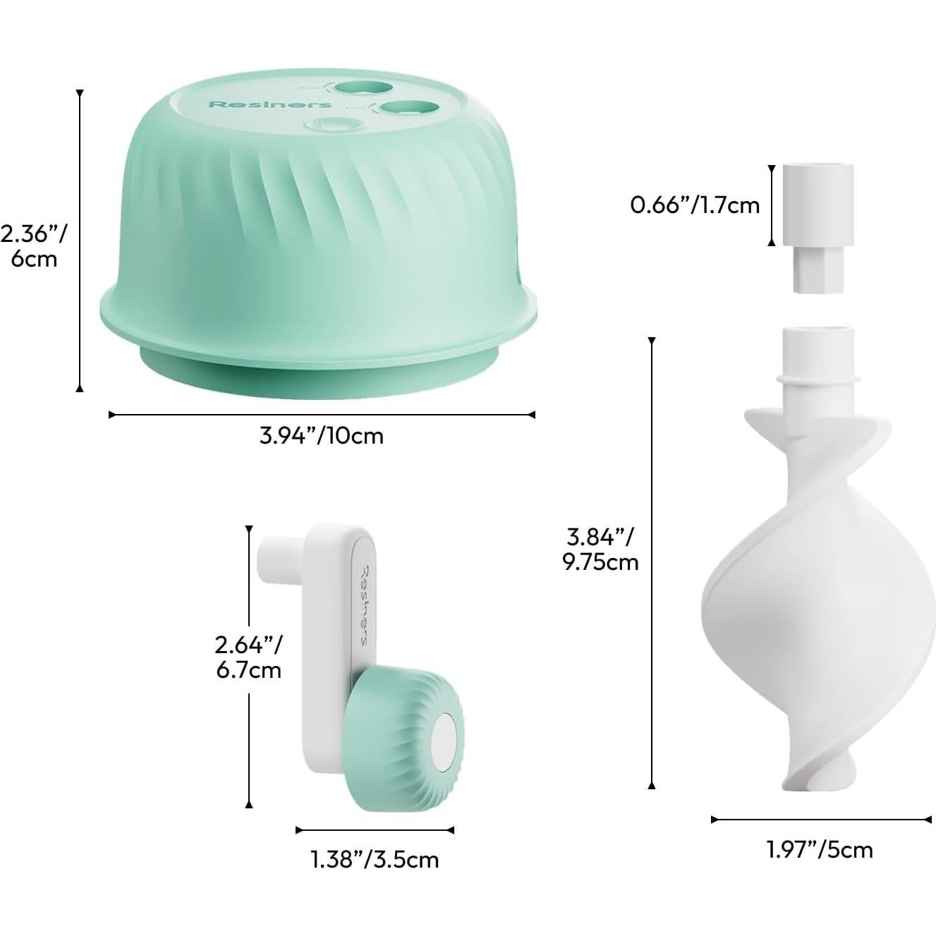 Mezclador de Resina Manual Resiners R-195E Verde Menta 3 Velocidades