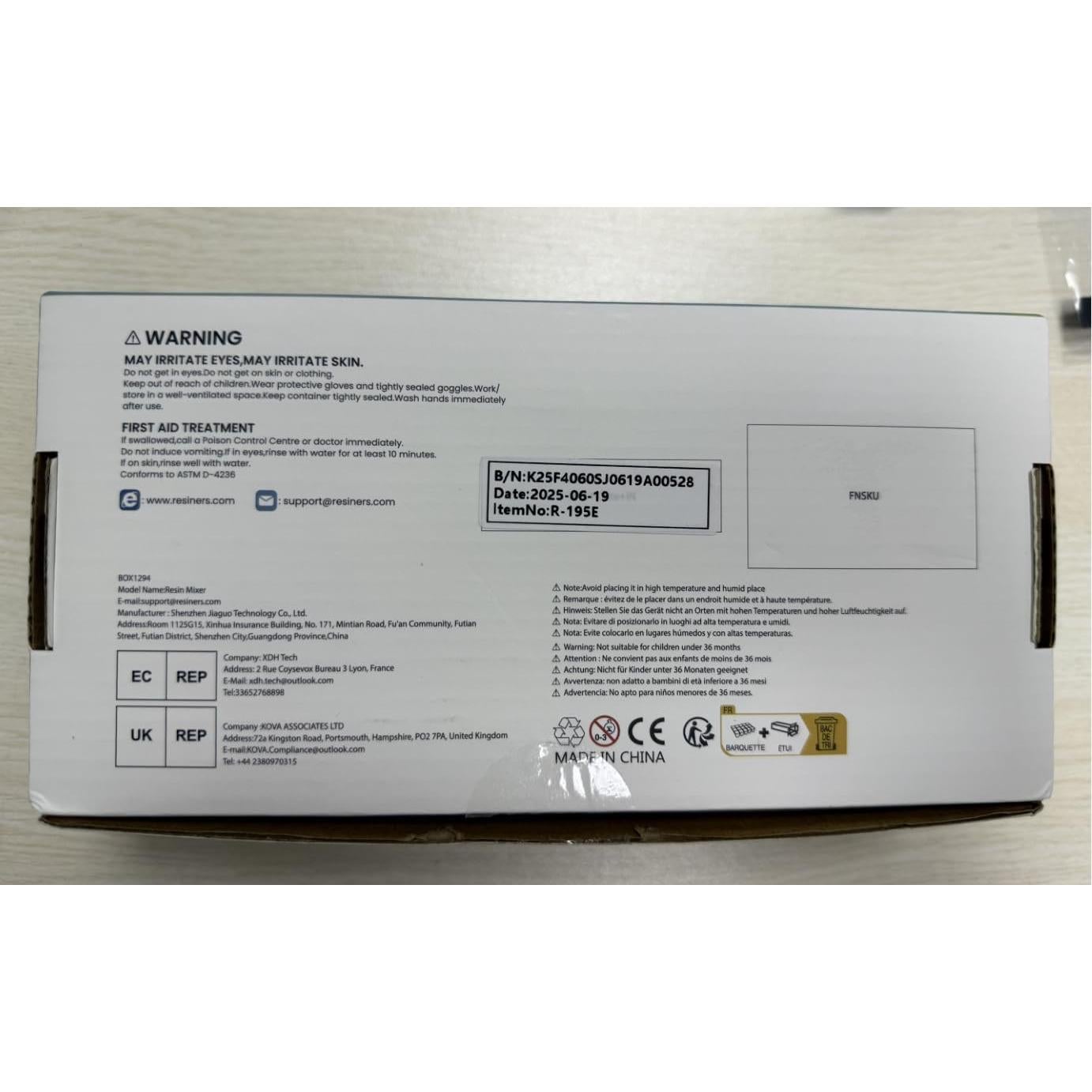 Mezclador de Resina Manual Resiners R-195E Verde Menta 3 Velocidades