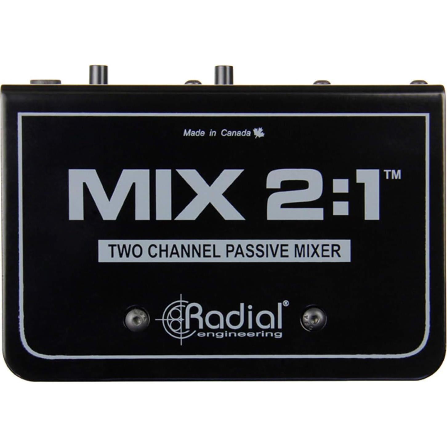 Mezclador Pasivo Radial MIX 2:1 con XLR y TRS 2 Canales