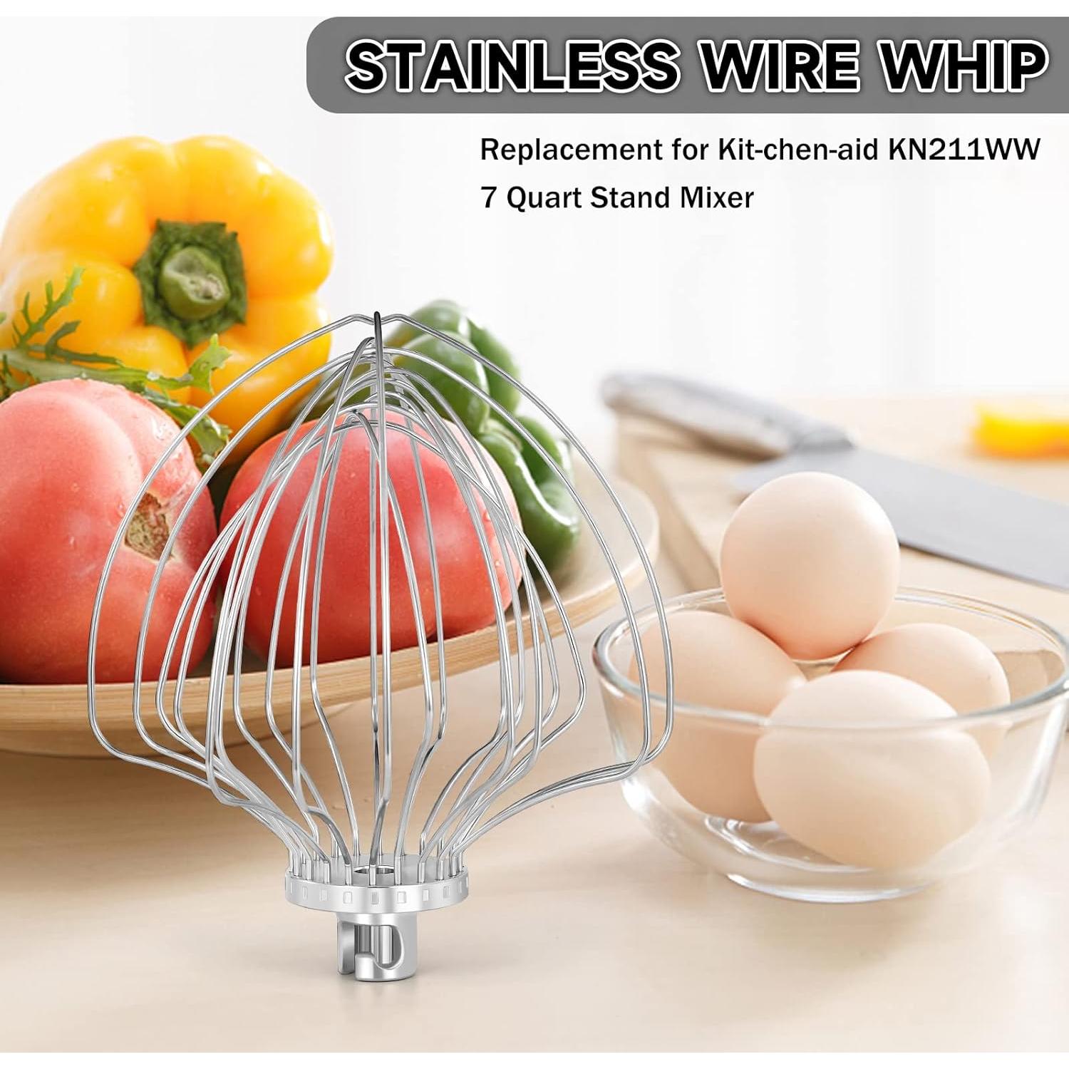 Batidor de 11 Cables KitchenAid Compatible 7 Qt Acero Inoxidable