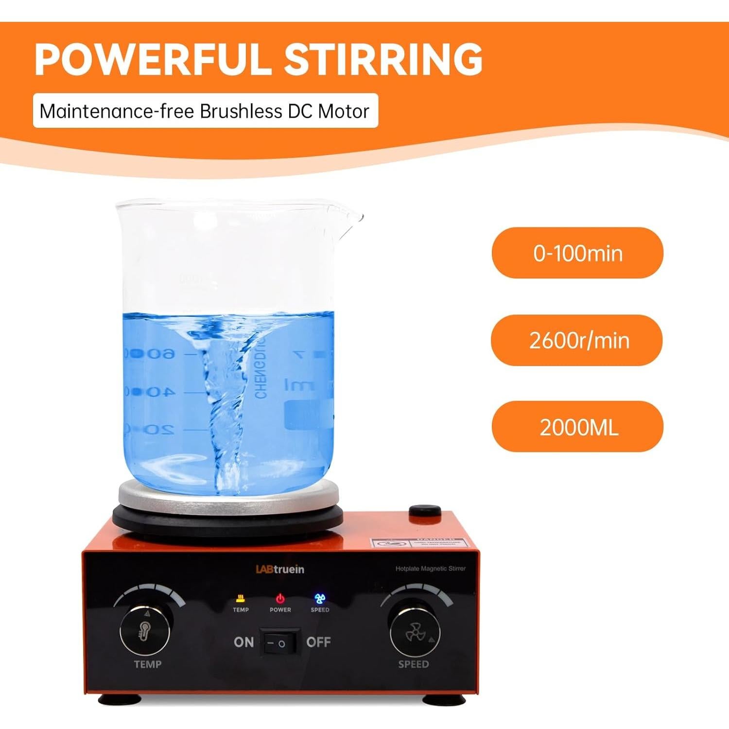 Placa Calentadora Magnética LABtruein LT-HM2000 280°C 2000ml