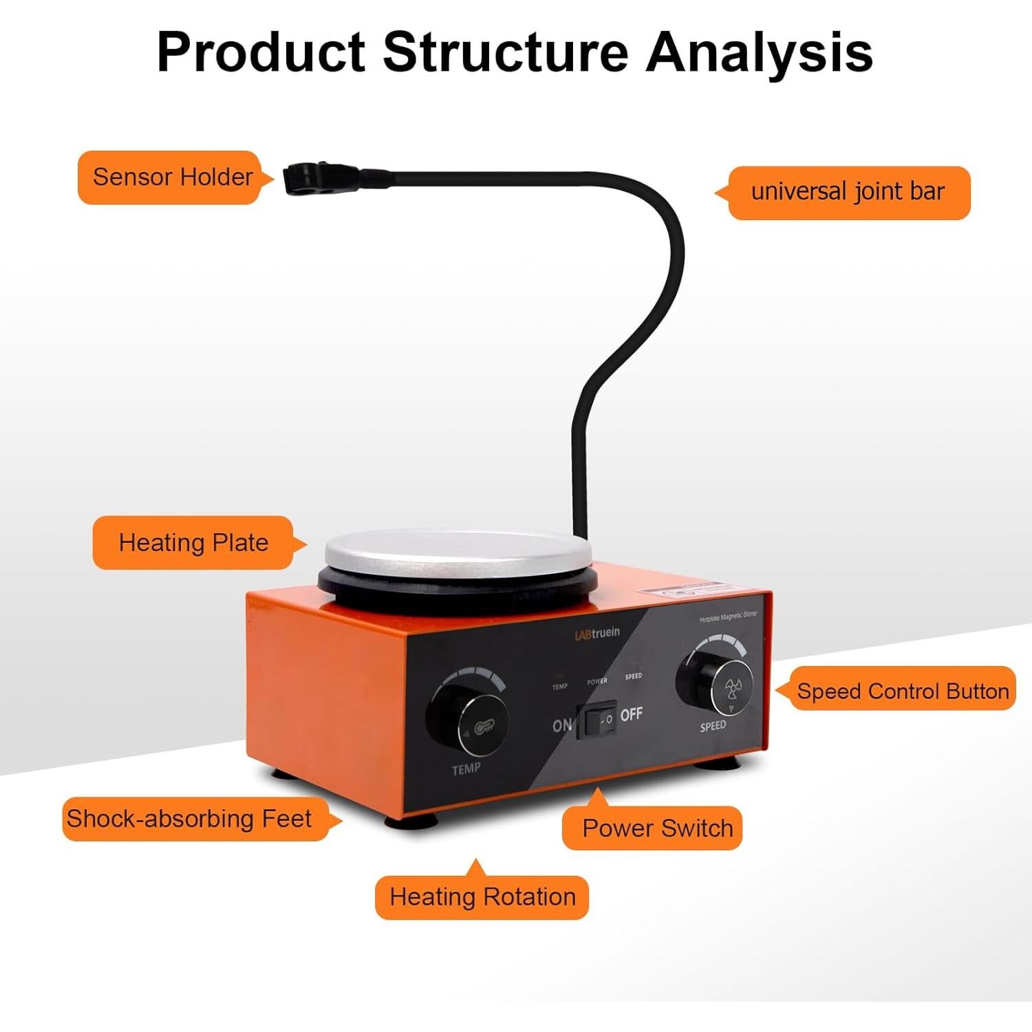 Placa Calentadora Magnética LABtruein LT-HM2000 280°C 2000ml