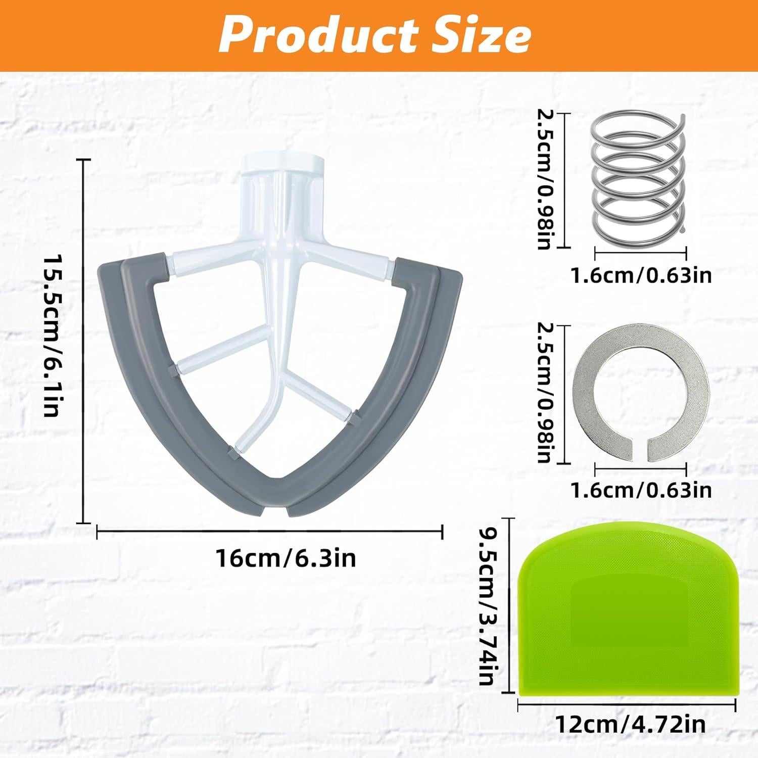 Batidor de Borde Flexible Oudizz para KitchenAid 4.5-5 Qt