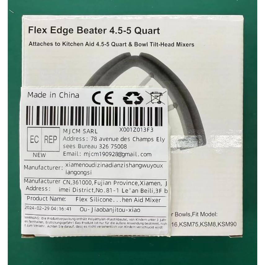 Batidor de Borde Flexible Oudizz para KitchenAid 4.5-5 Qt