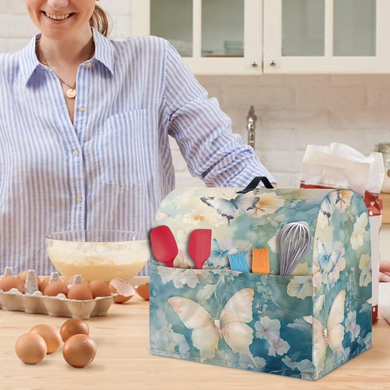 Cubierta para Mezclador de Pie GLENLCWE Azul Mariposa 6-8 Qt