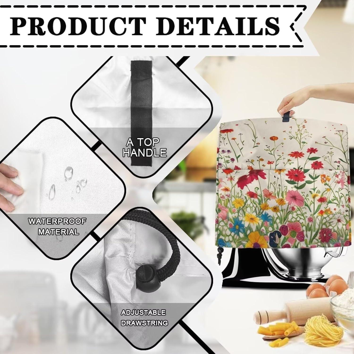 Cubierta para Mezclador de Pie Hzeswody Impermeable con Bolsillos