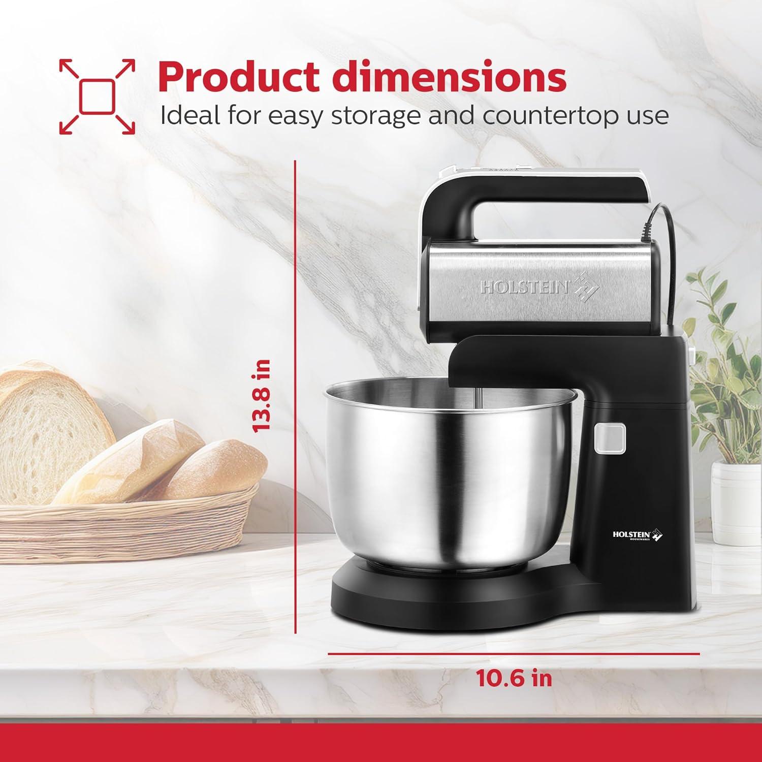 Batidora de Mano y de Pie Holstein 5 Velocidades 250W LED