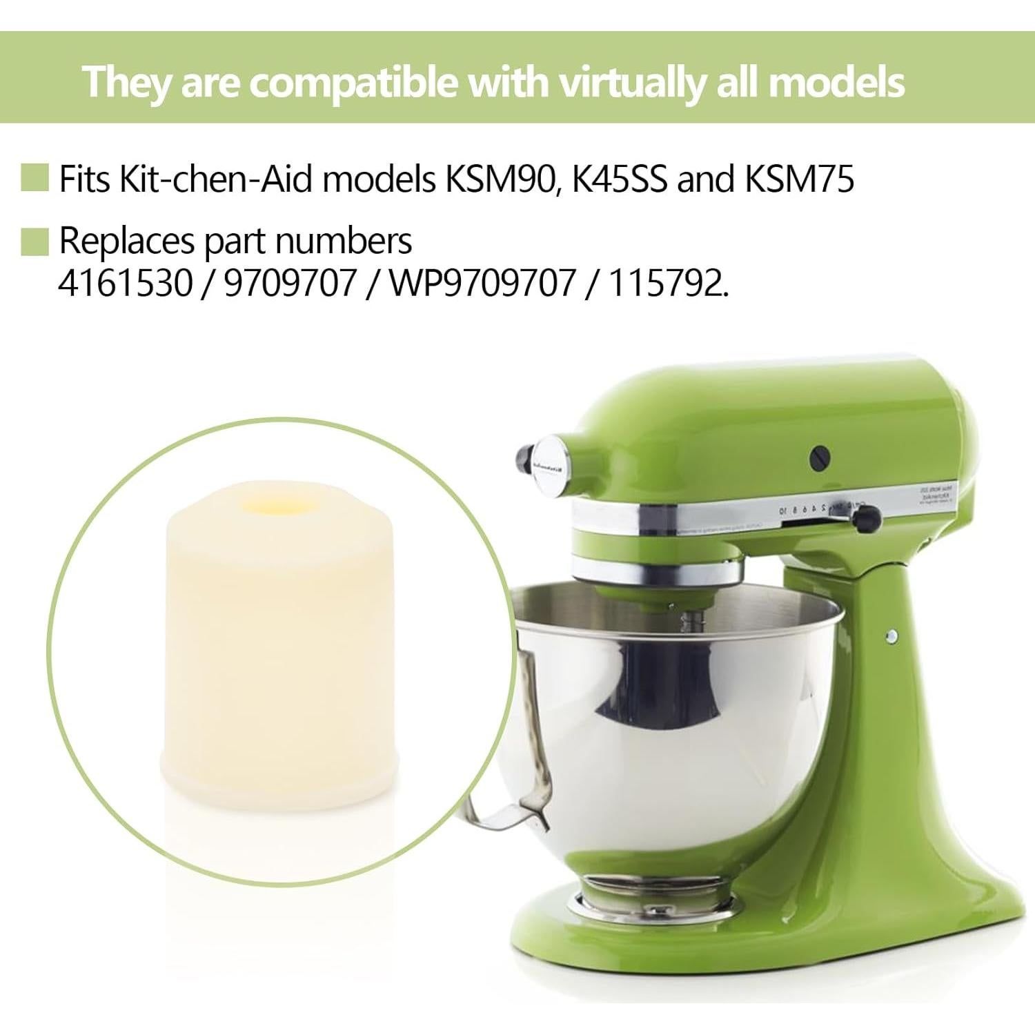 Pies de Goma Reemplazo para Mezclador KitchenAid - 5 Piezas