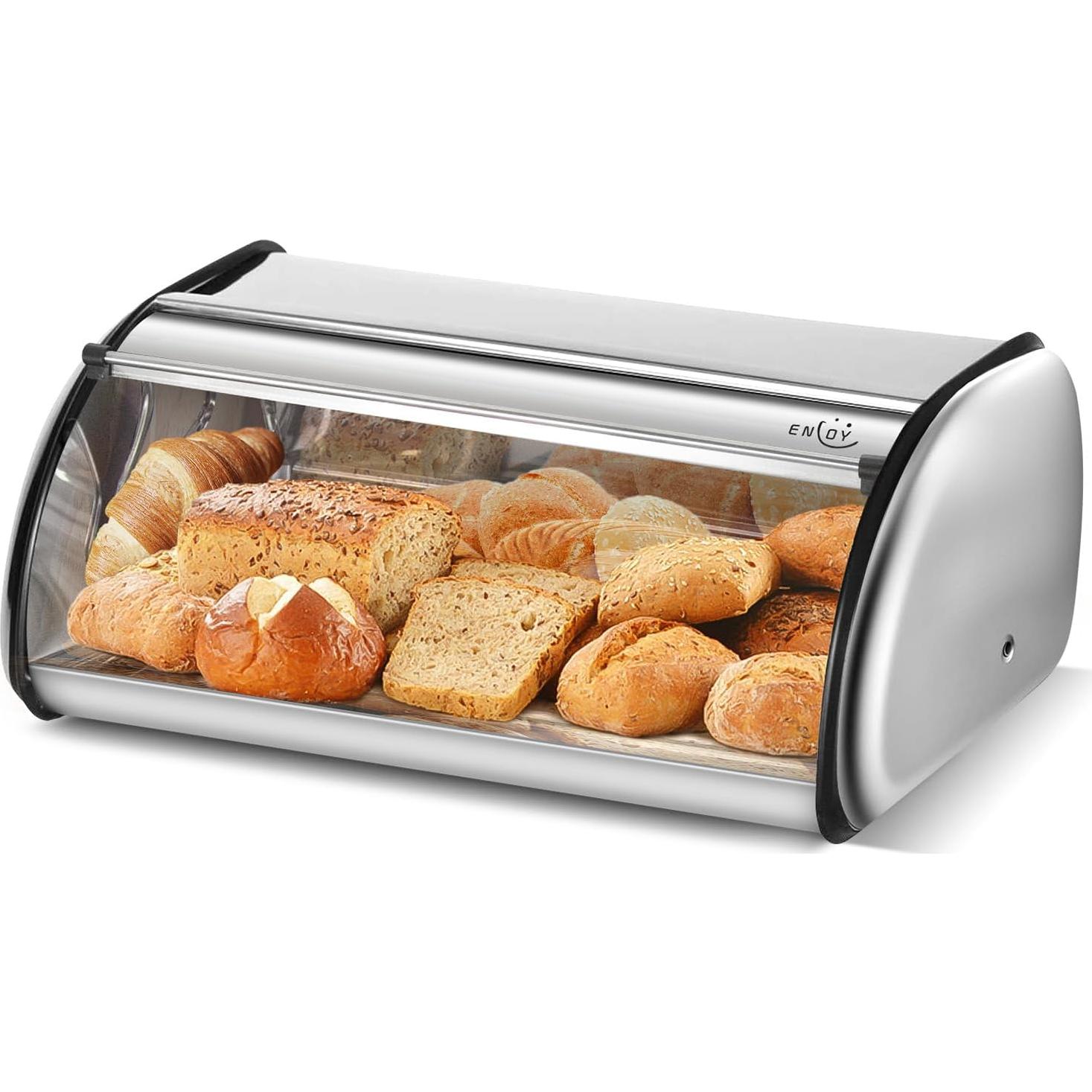 Caja de Pan ENLOY Acero Inoxidable 43x28x18 cm Retro