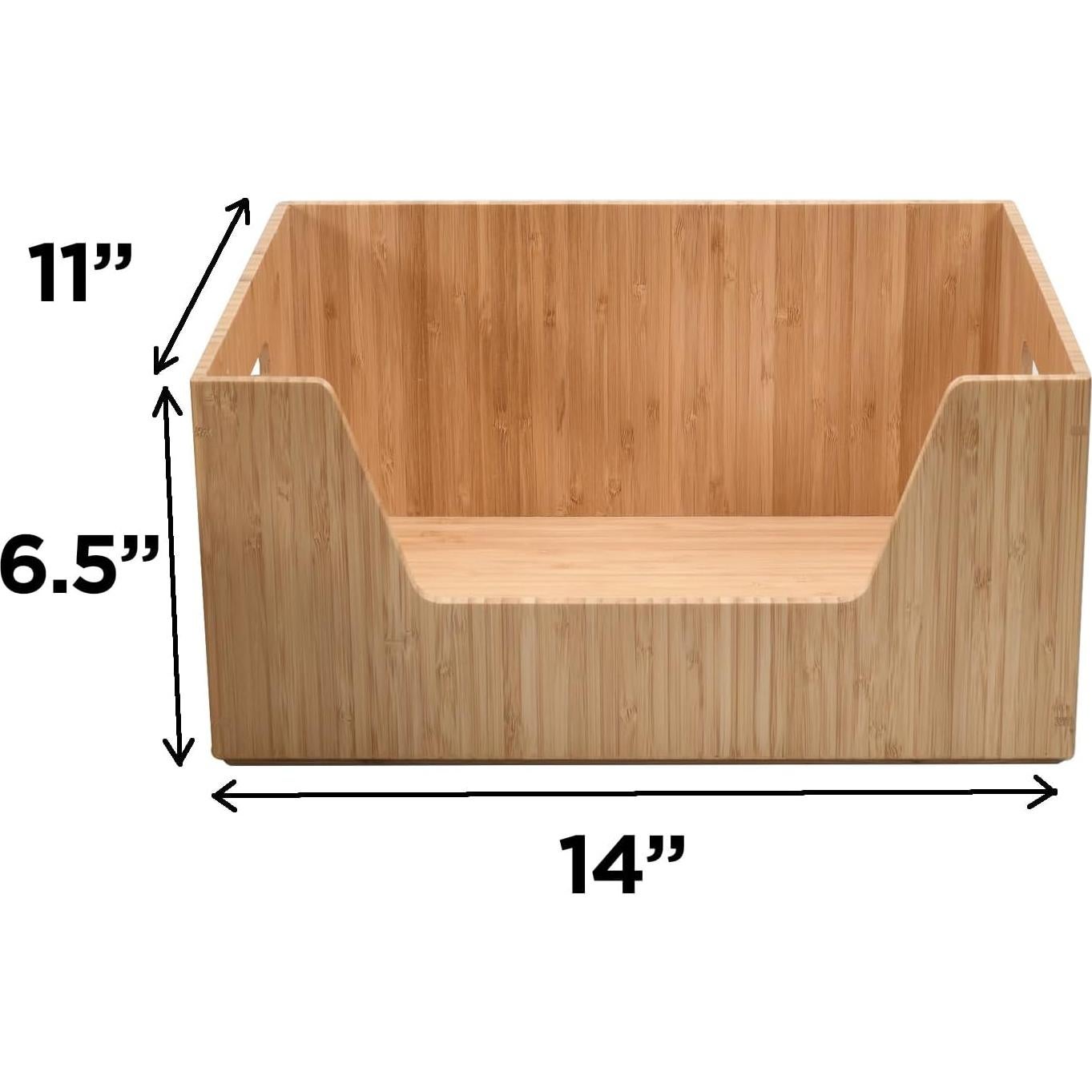 Caja de Almacenamiento de Bambú MobileVision 35.5x27.9x16.5 cm