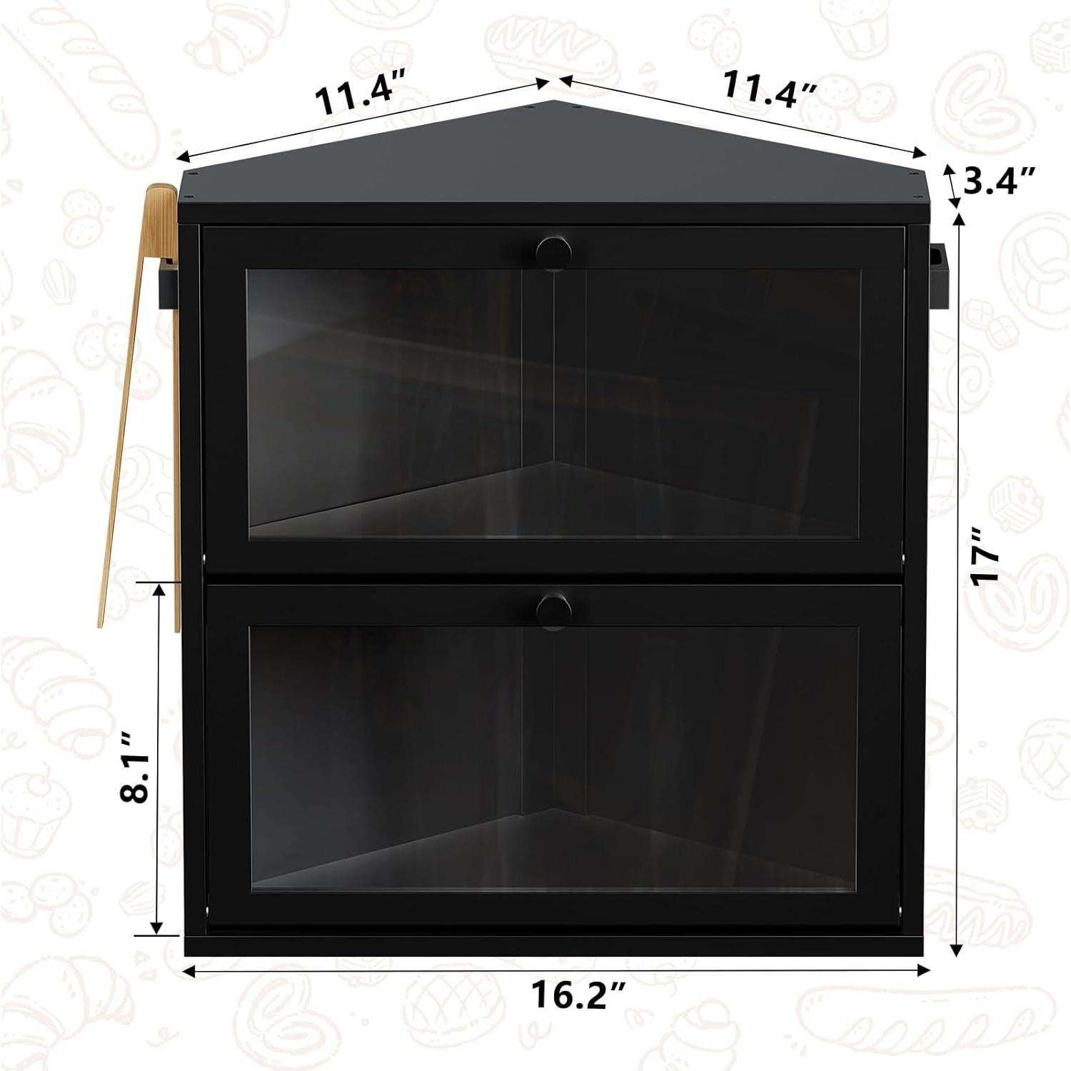 Caja de Pan WOWLIVE Esquina Negra Doble Capa 30.6L