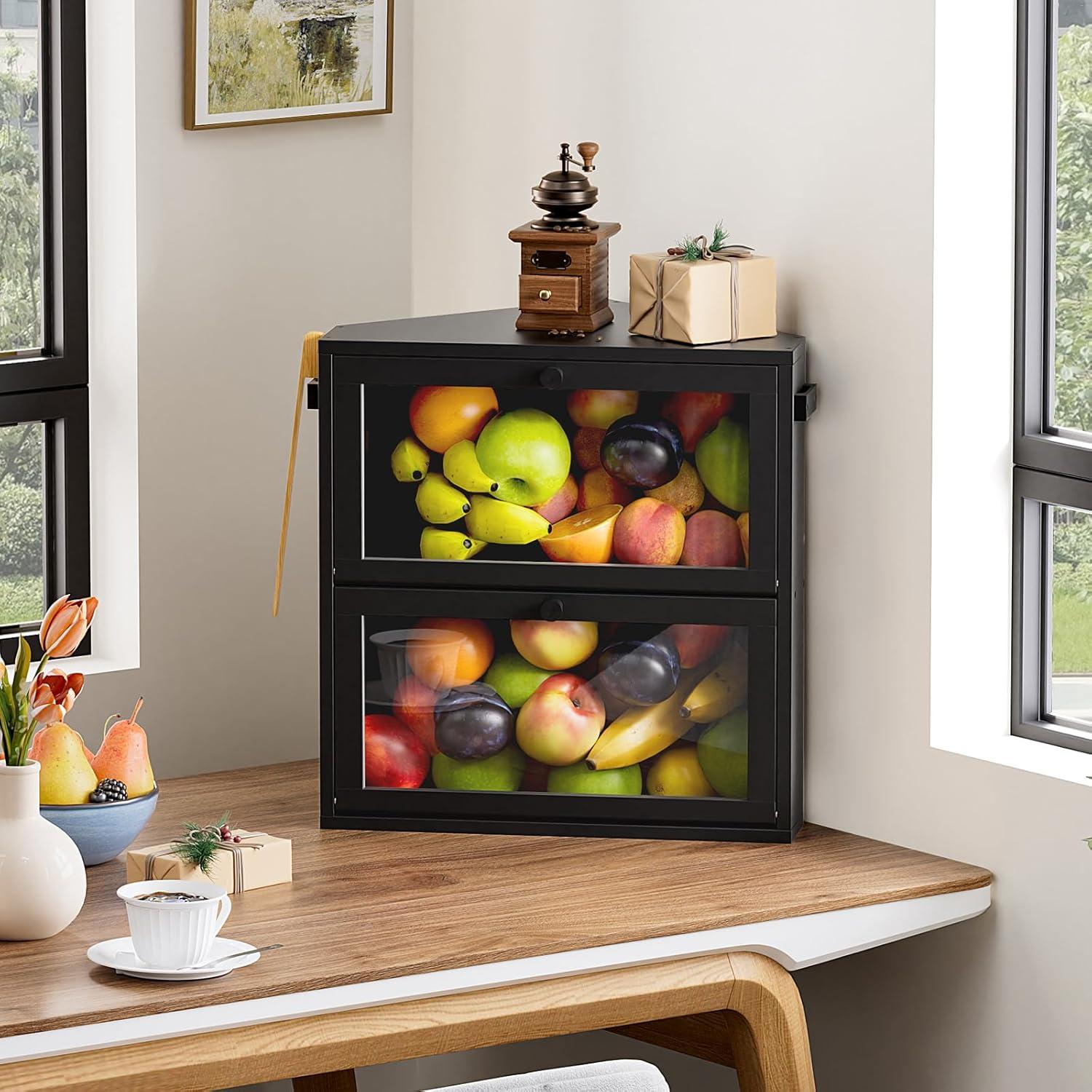 Caja de Pan WOWLIVE Esquina Negra Doble Capa 30.6L