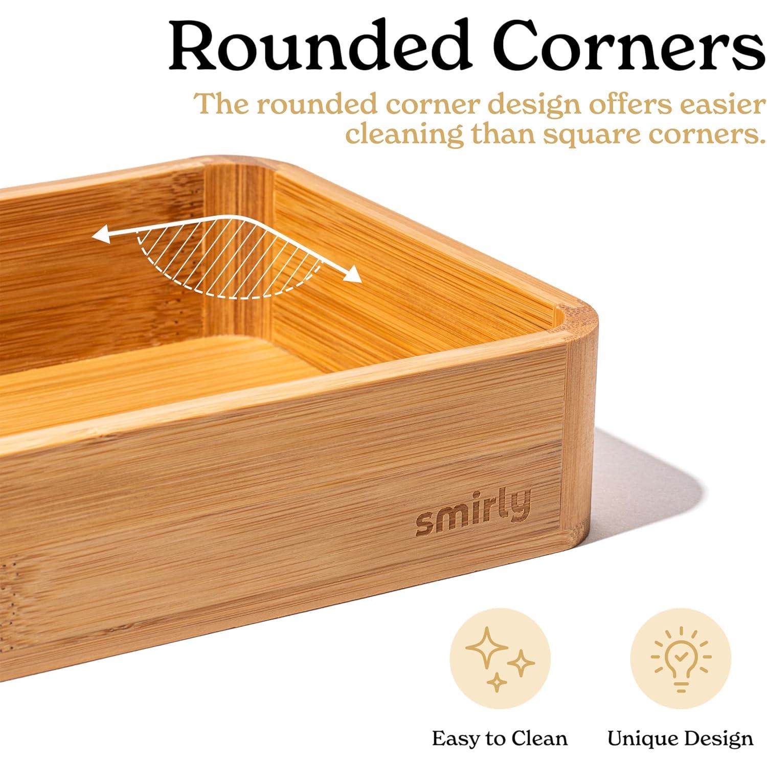 Organizador de Cajones de Bambú SMIRLY - Juego de 5 Piezas