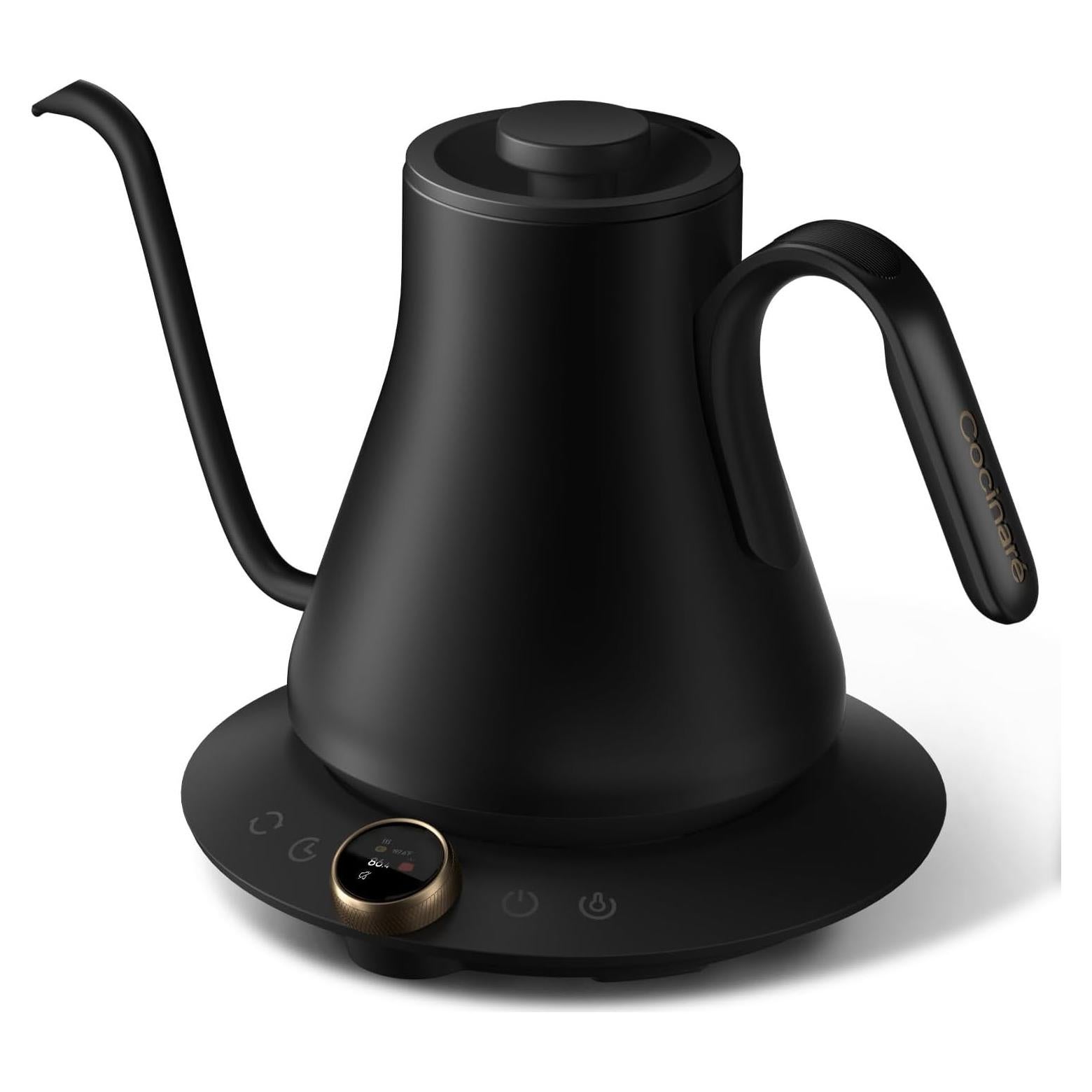 Tetera Eléctrica Cocinare FLOW M9 Cuello de Ganso 0.6kg Negro