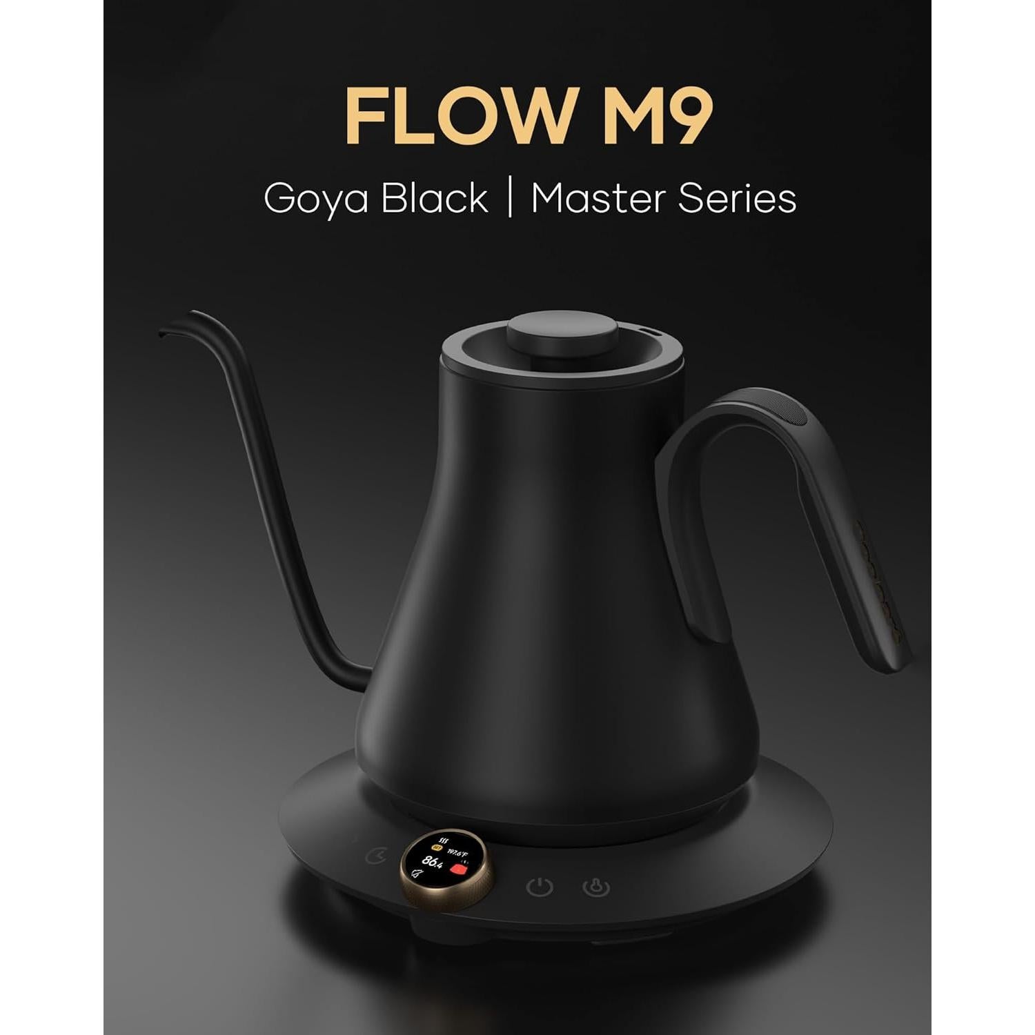 Tetera Eléctrica Cocinare FLOW M9 Cuello de Ganso 0.6kg Negro