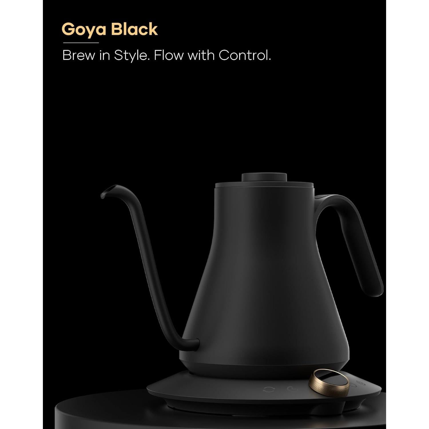 Tetera Eléctrica Cocinare FLOW M9 Cuello de Ganso 0.6kg Negro