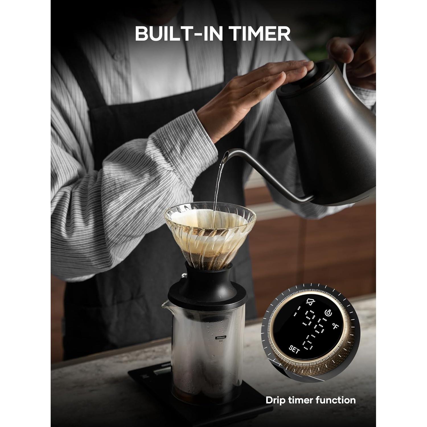 Tetera Eléctrica Cocinare FLOW M9 Cuello de Ganso 0.6kg Negro