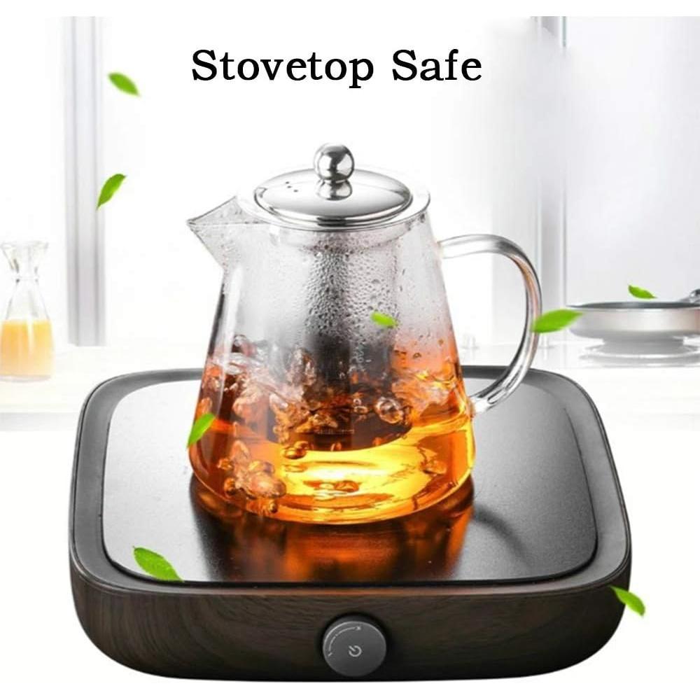 Tetera de vidrio TMOST 43oz con infusor acero inoxidable