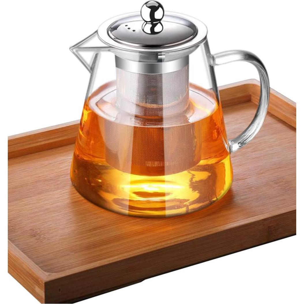 Tetera de vidrio TMOST 43oz con infusor acero inoxidable