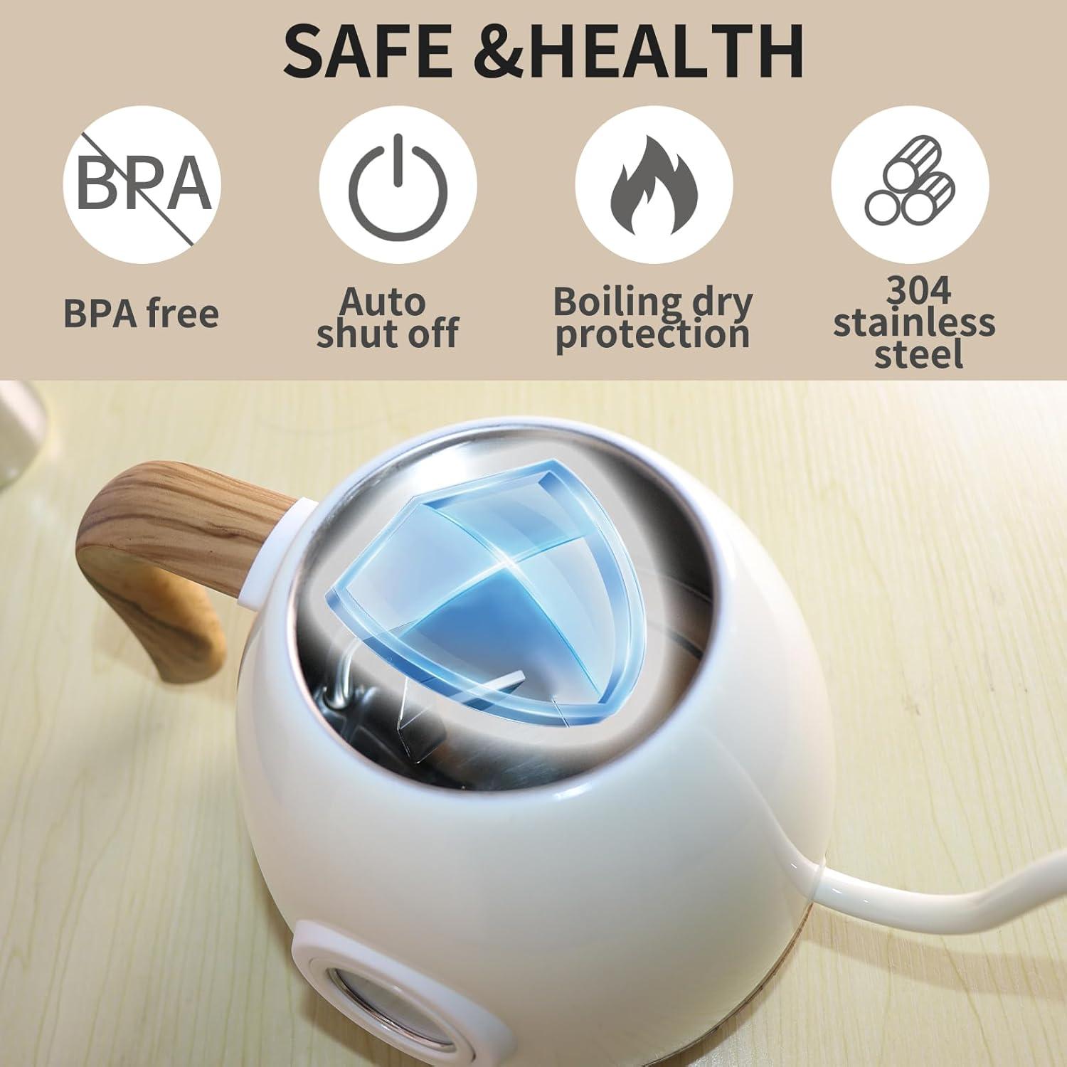 Hervidor Eléctrico CloudHand Cuello de Cisne 0.8L 1000W