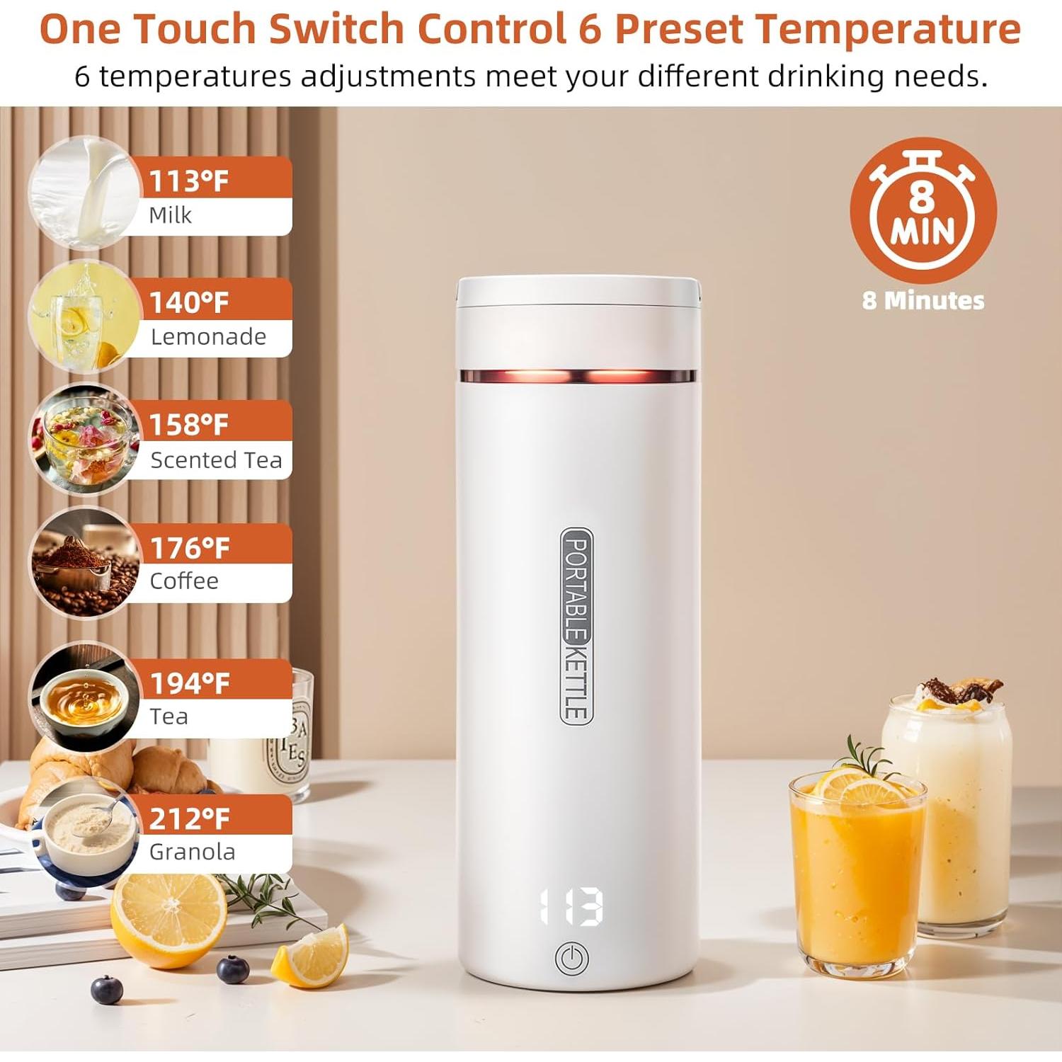 Hervidor Eléctrico Portátil Kqiang A0729US 0.64 kg 120V