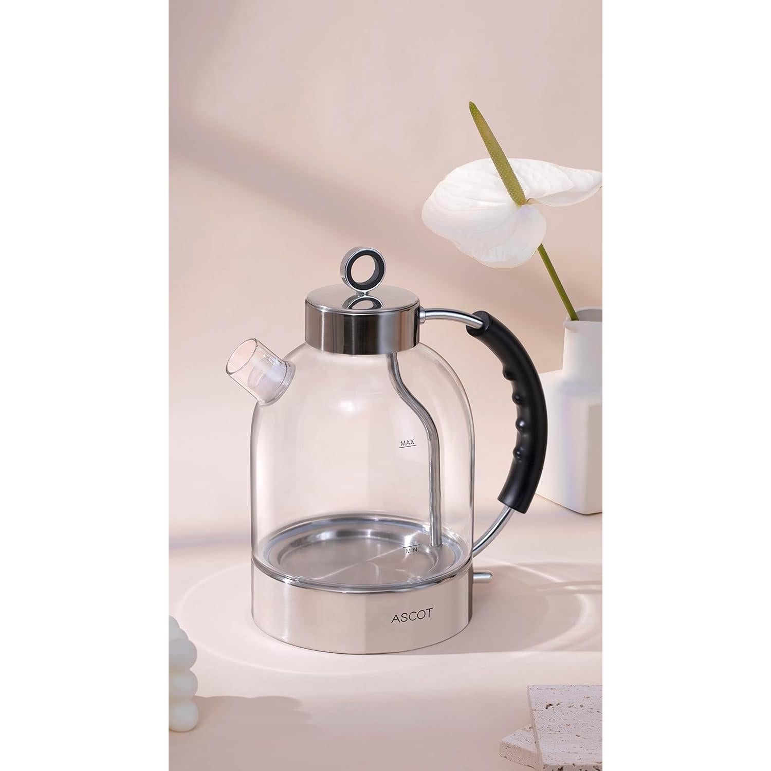 Hervidor Eléctrico ASCOT K2 de Vidrio 1.5L 1500W Plata