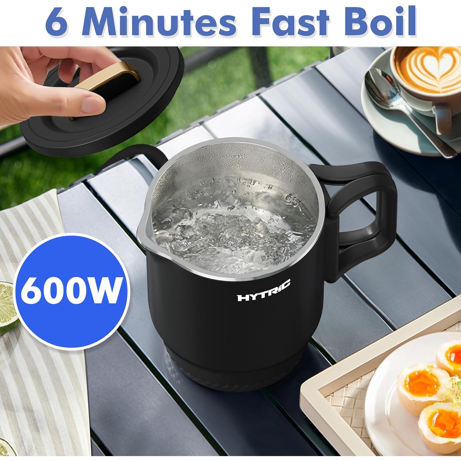 Hervidor Eléctrico Plegable HYTRIC 650ml Acero Inoxidable